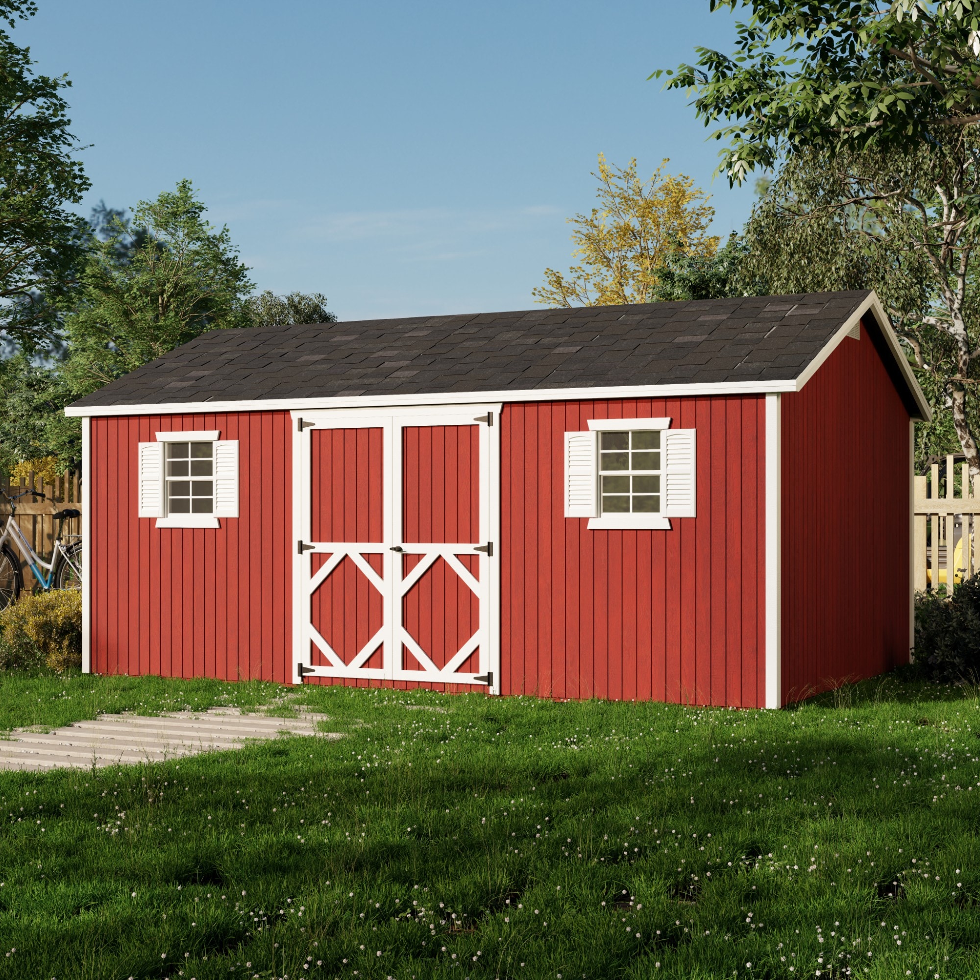 Little Cottage Co 12X18 CWS-PC-FK Wood-Storage-Buildings - View #2
