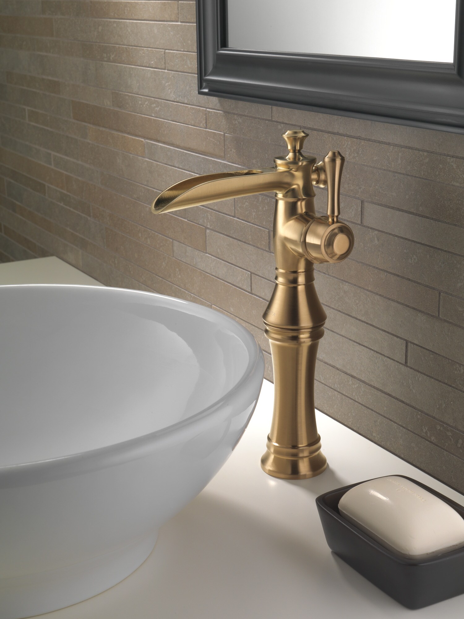 Delta Cassidy Champagne Bronze Vessel 1-Handle WaterSense Bathroom Sink ...