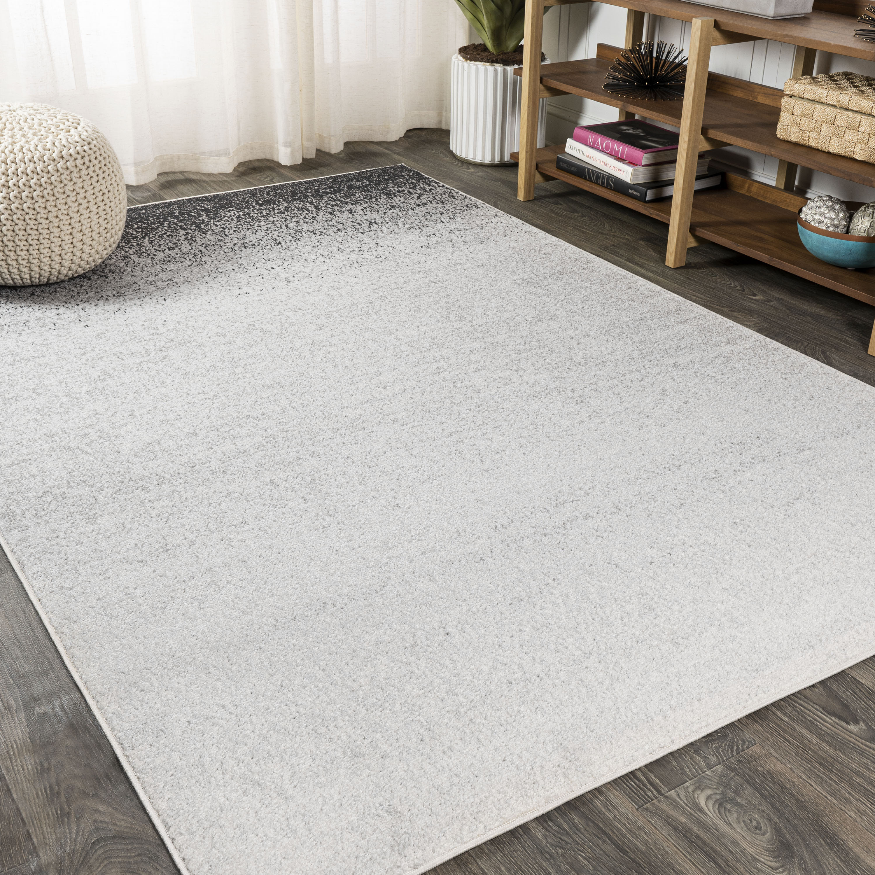 JONATHAN  Y CTP111A-3 Contemporary POP Shore 3 x 5 (ft) Loomed Polypropylene Gray/Cream Rectangular Indoor Abstract Vintage Area rug
