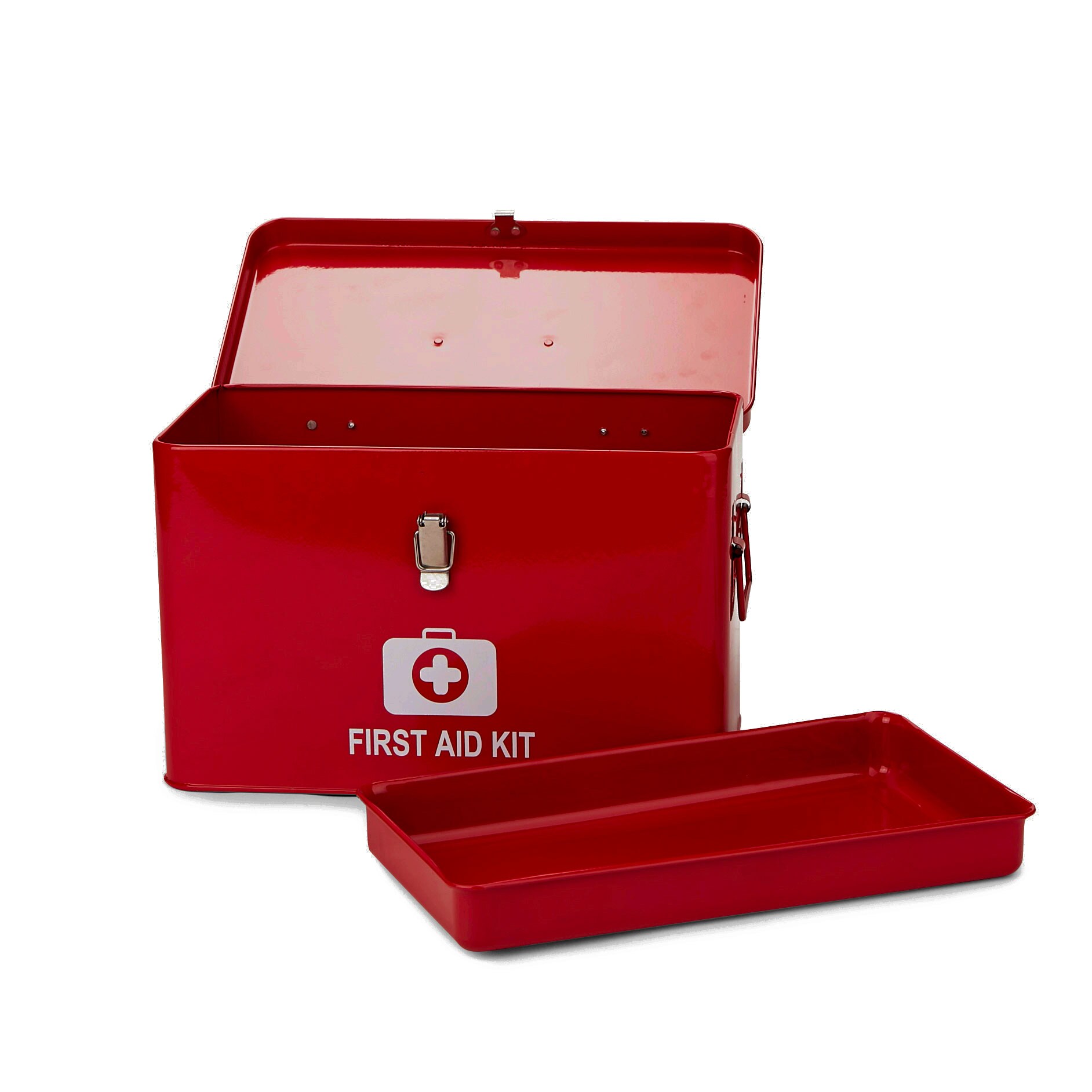 Mind Reader 1AID-RED 12.5-in W x 8-in H x 6.5-in D Red Steel Stackable Bin
