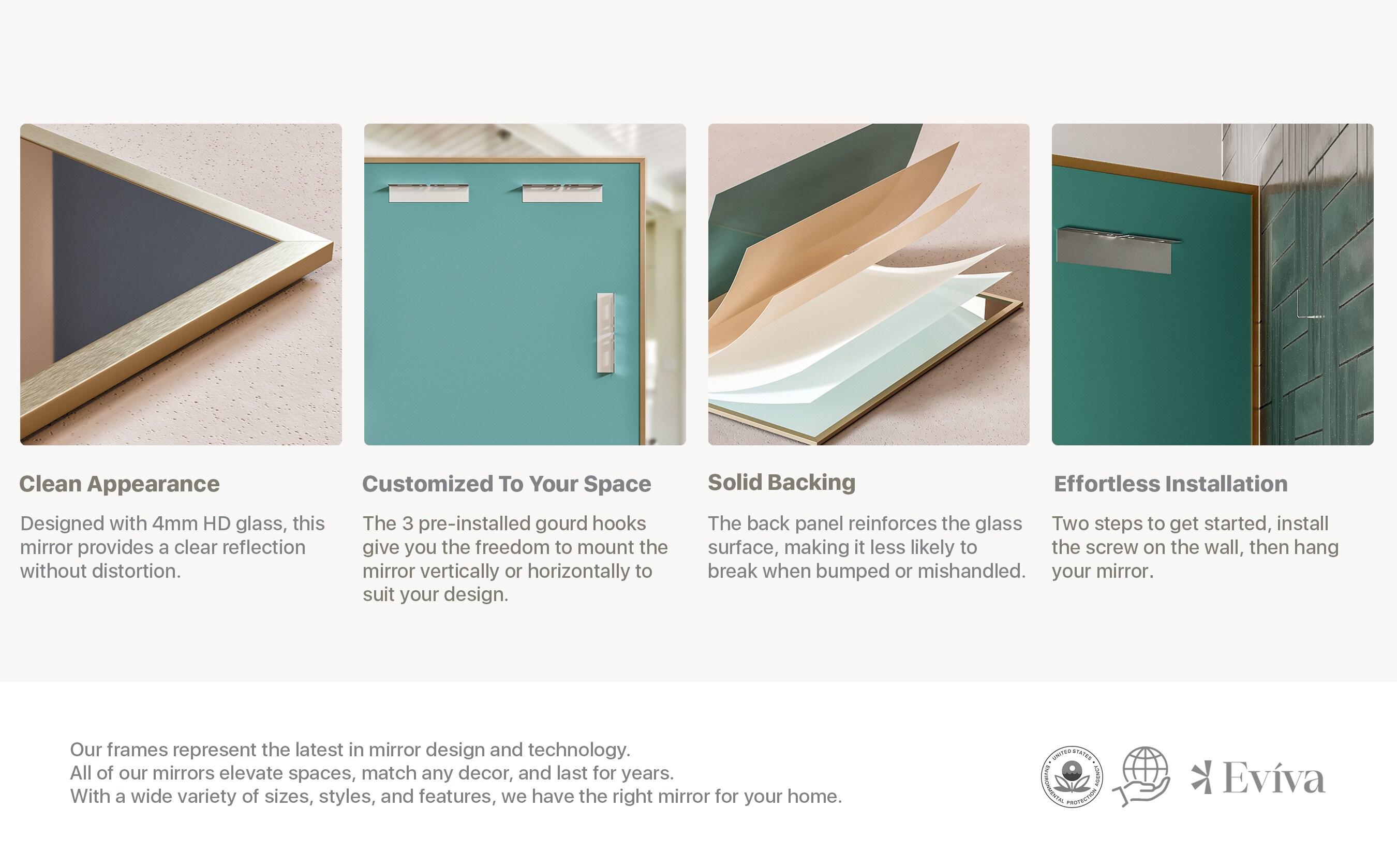 Eviva EVMR-36X30-GLD Decor-Mirrors - View #8