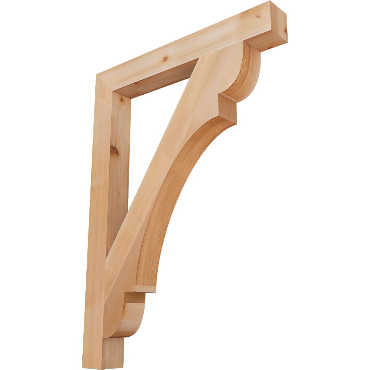 Ekena Millwork BKT04X32X44OLY05SWR Olympic block smooth 3-1/2-in x 32-in x 44-in Western red cedar Brown Wood Standard bracket