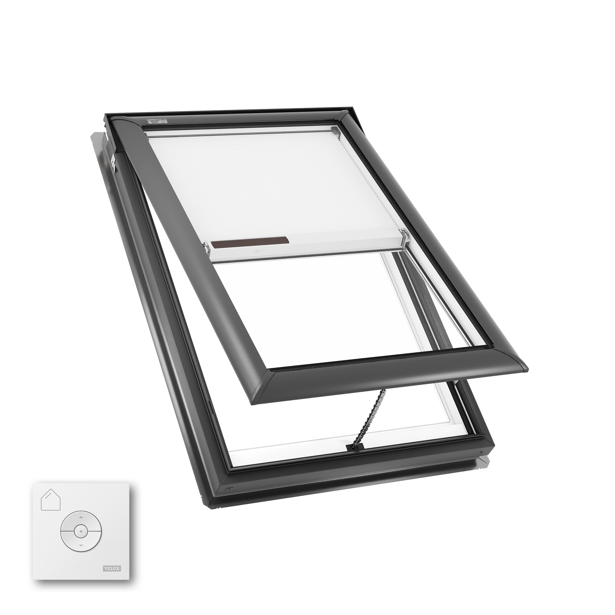 VELUX VS M06 2004S 30-1/16-in x 45-3/4-in Venting Deck mount Aluminum Skylight with Laminated Low-E argon Glass Room Darkening