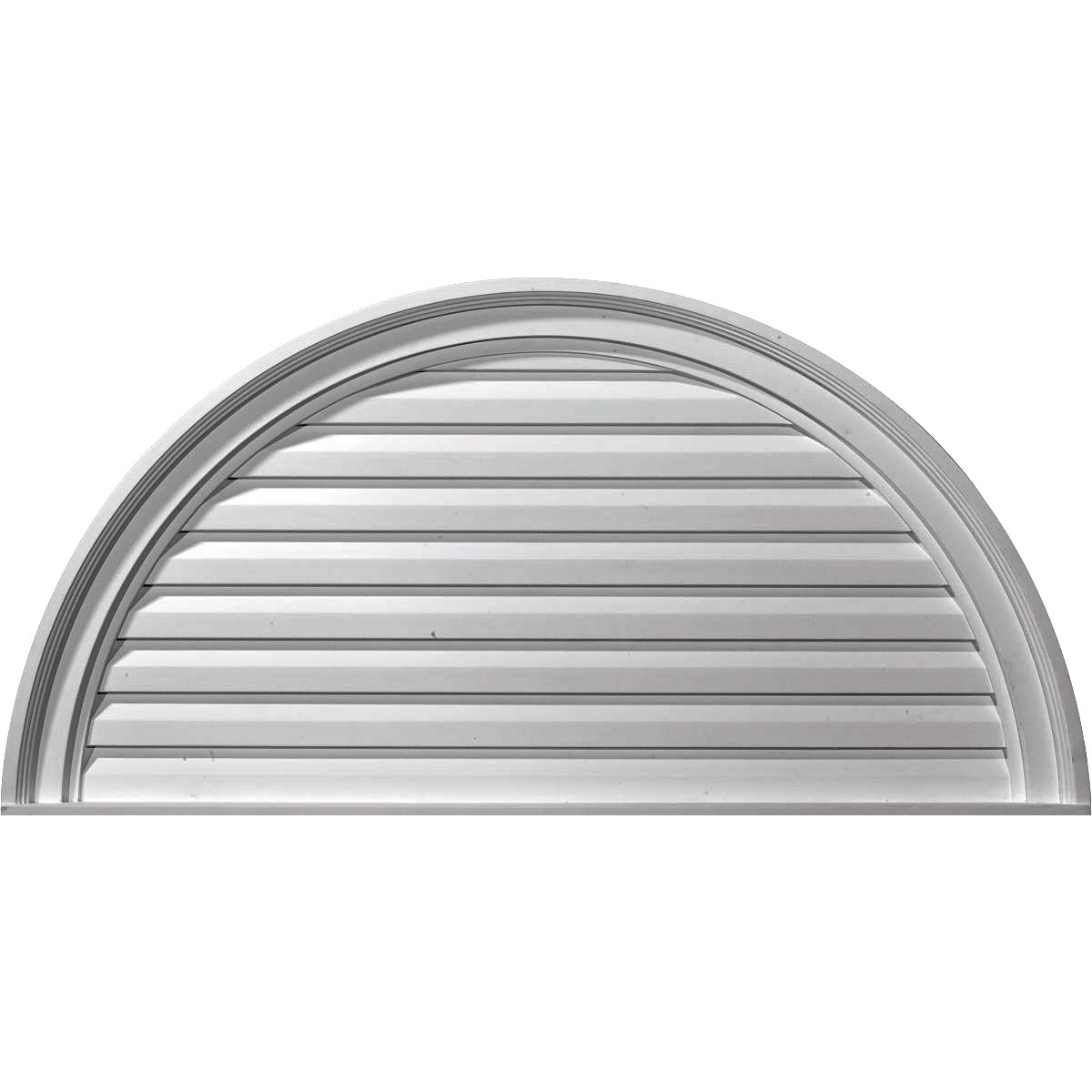 Ekena Millwork GVHR36D 34-Inches x 16-Inches White Half round Urethane Gable Louver Vent