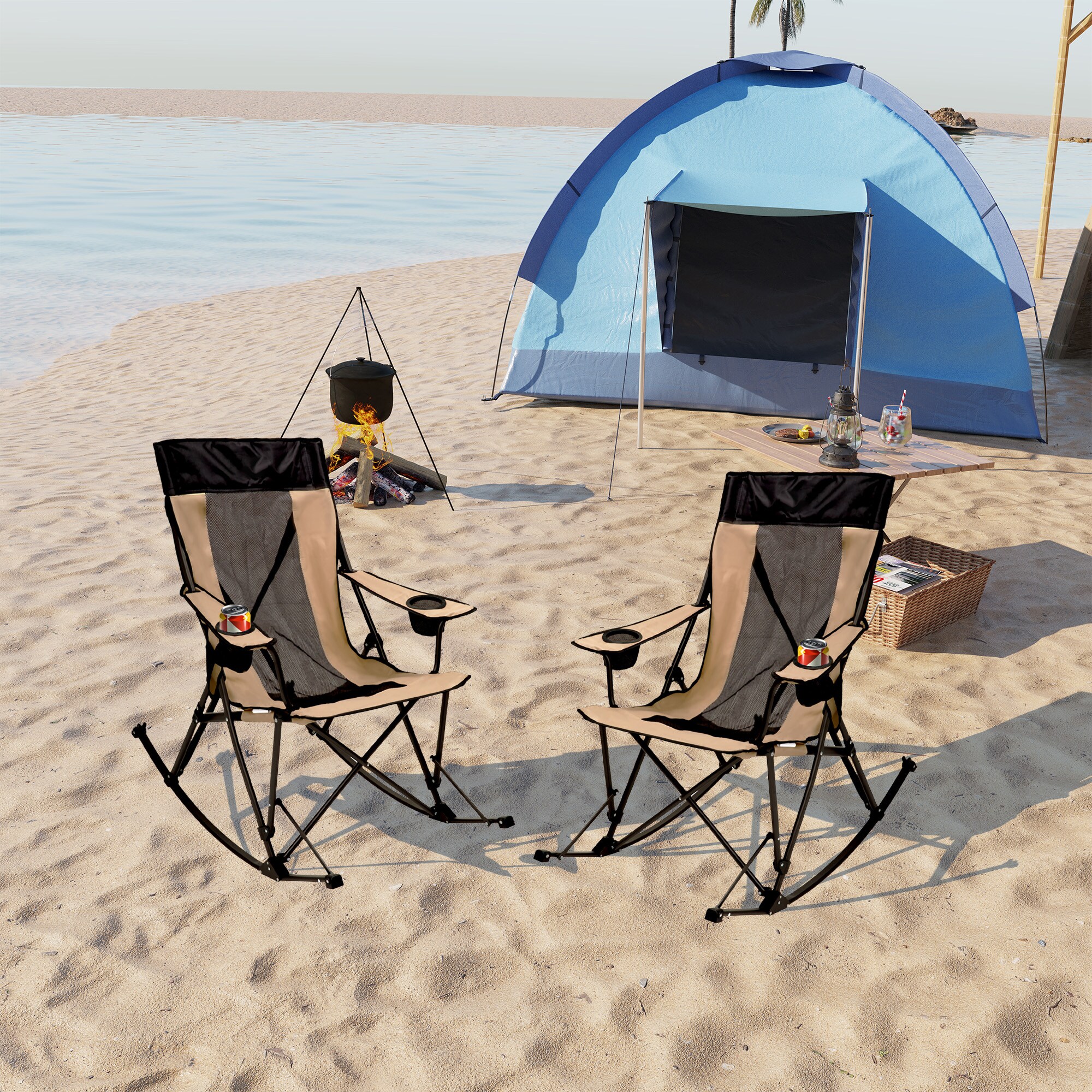 Clihome CL-P2AC2457XGY1 Beach-Camping-Chairs - View #2