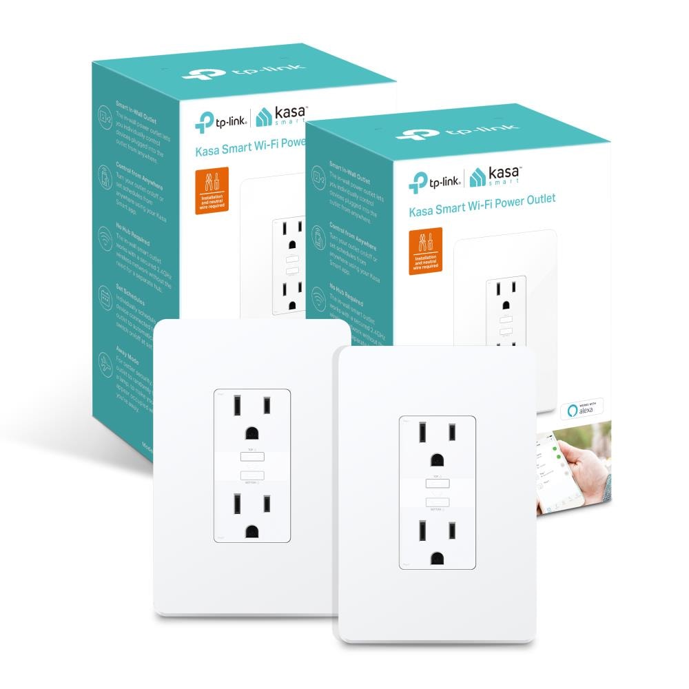 TP-Link Kasa Smart Wi-Fi Power Outlet 125-Volt 2-Outlet Indoor Smart Plug