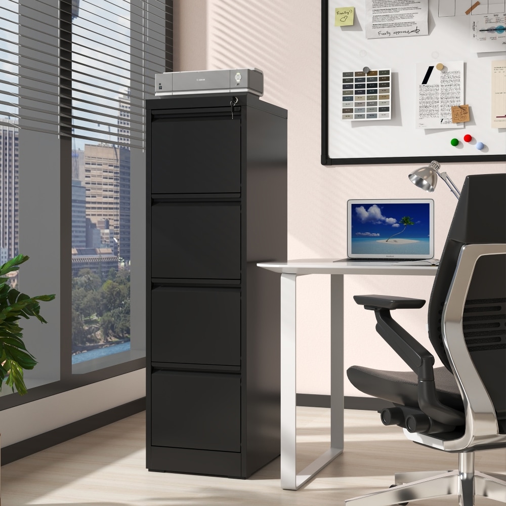 Secure Folder Storage Beedesign 4 Drawer Metal Vertical File Cabinet with Lock Steel Storage ...