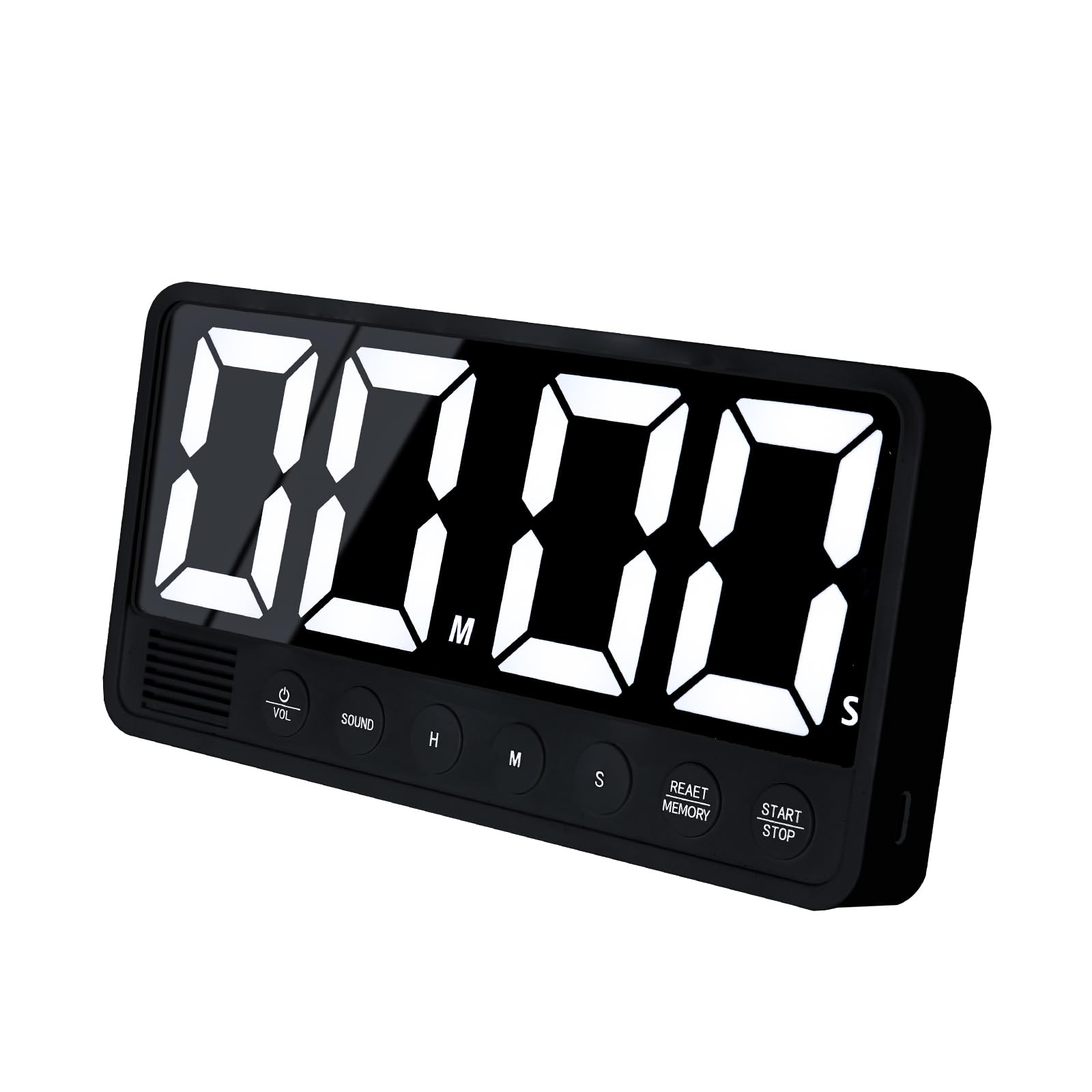 LILILIAN FMY  Digital Kitchen Timer with Extra Large 7.1 Inch LED Display Magnetic renewable power Countdown and Stopwatch with Six Alarms and
