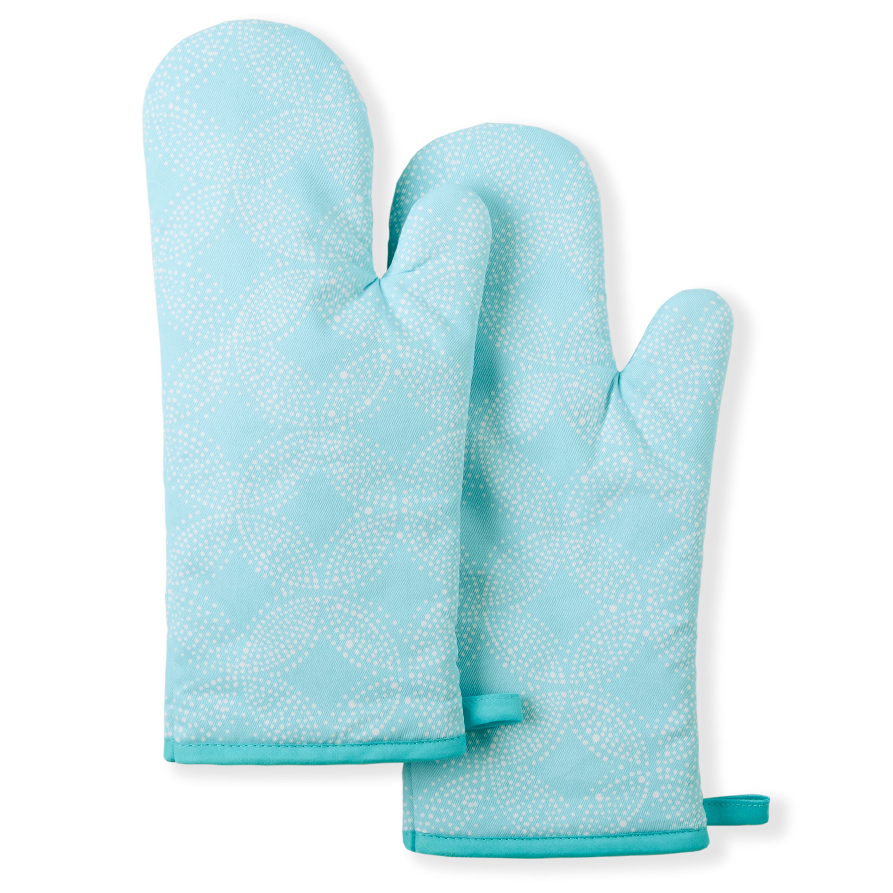 aqua oven mitts