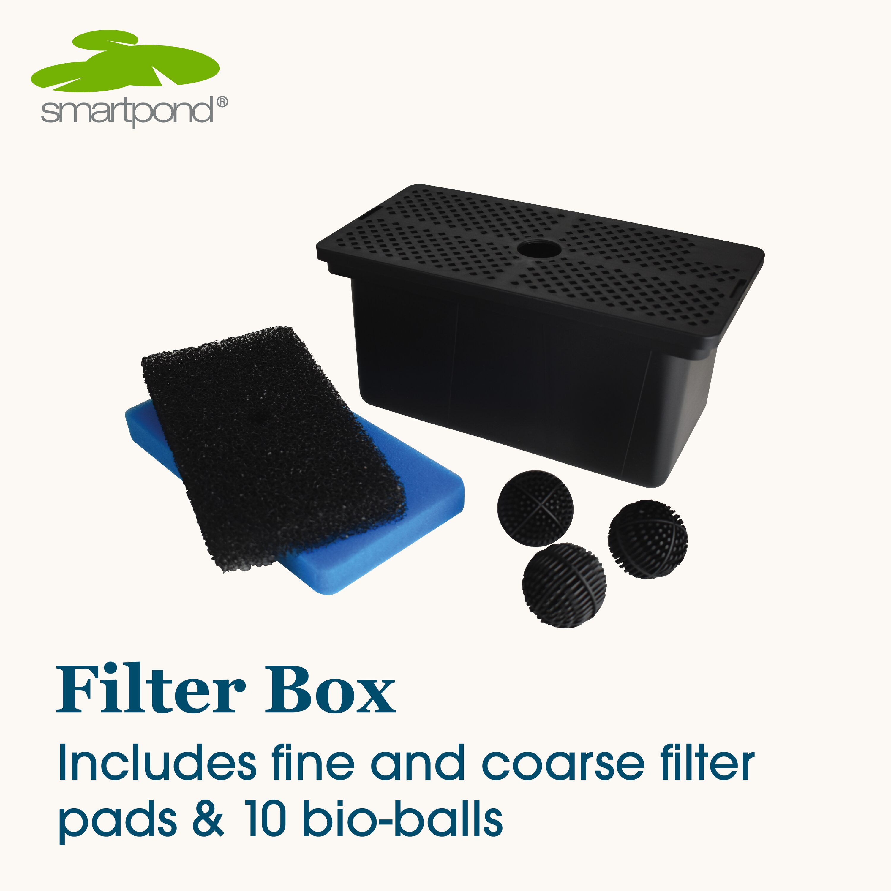 smartpond Black Pond Pump Filter Box in the Pond Accessories