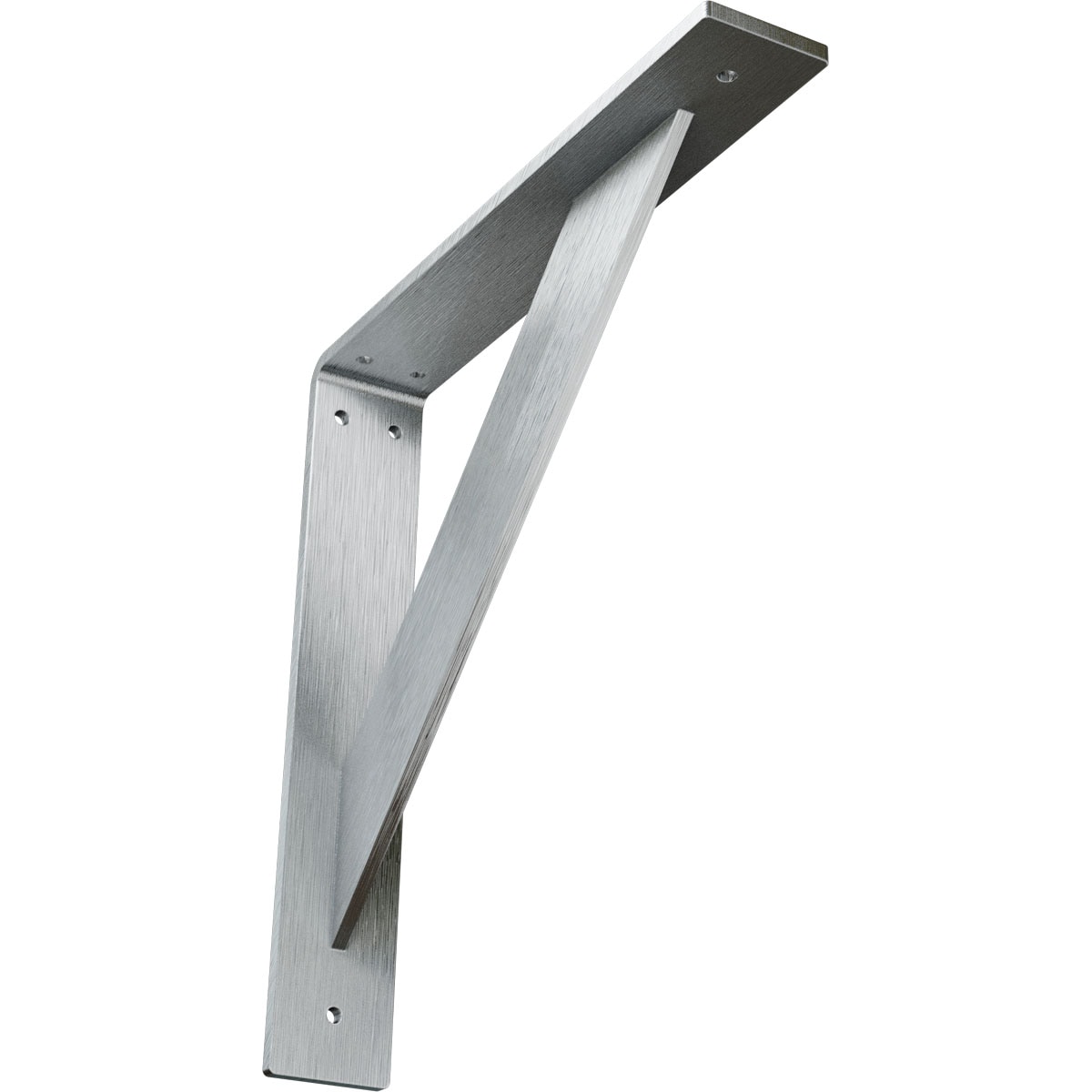 Ekena Millwork BKTM02X12X12TRCRS Traditional 12.0-in x 2-in x 12-in Plain steel Steel Countertop support bracket