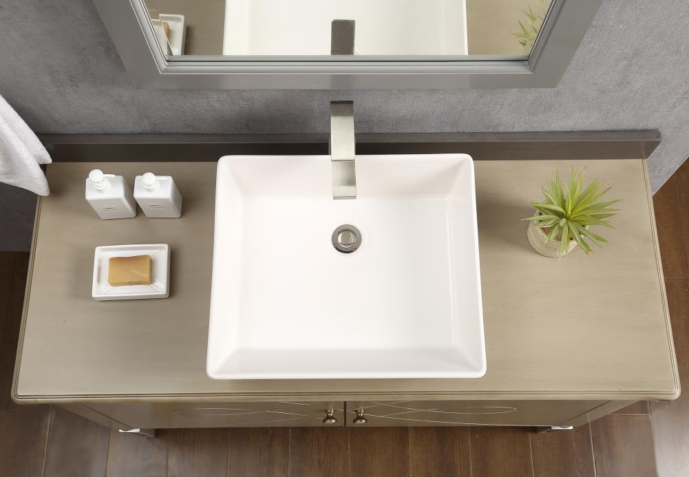 19 inch vitreous china rectangular bathroom sink