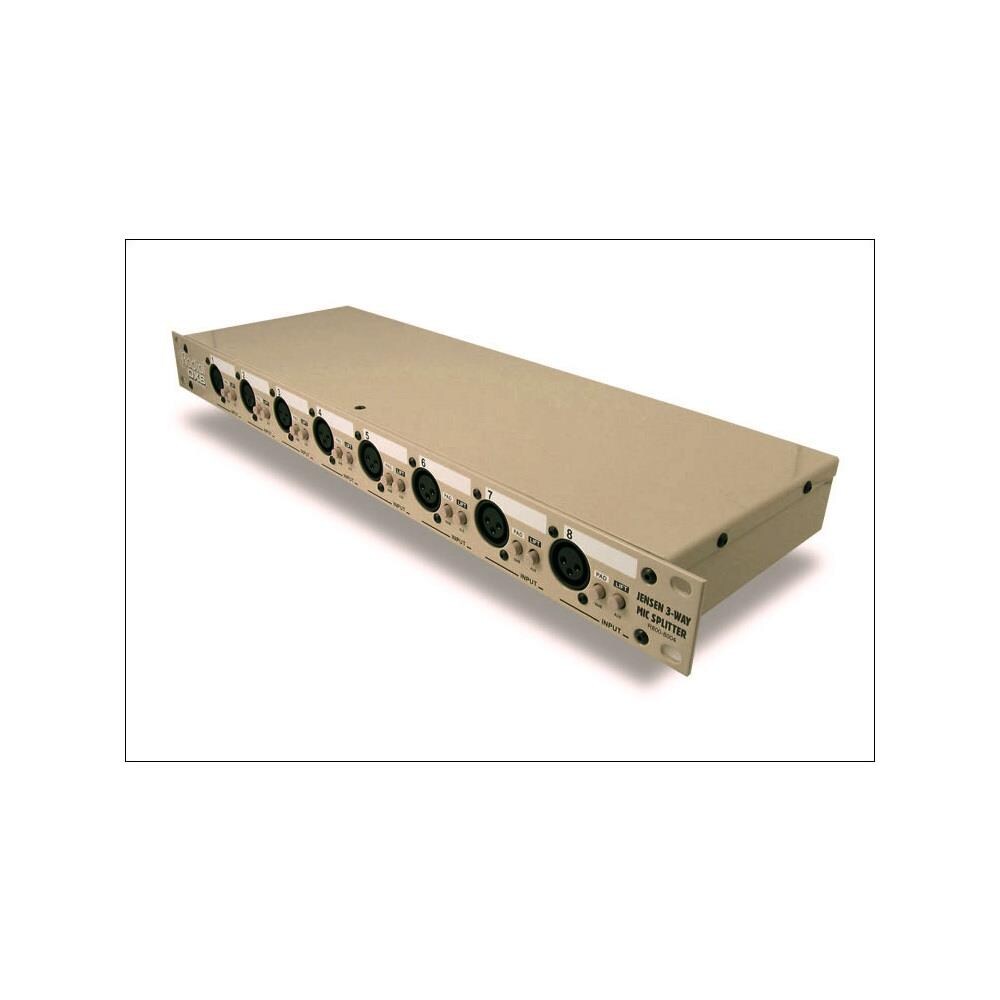  TCNCD300773 Radial Engineering RAD-OX8-R Microphone Splitter- Passive with 8-input to 8-Direct Out and 8-Isolated Out Transformers