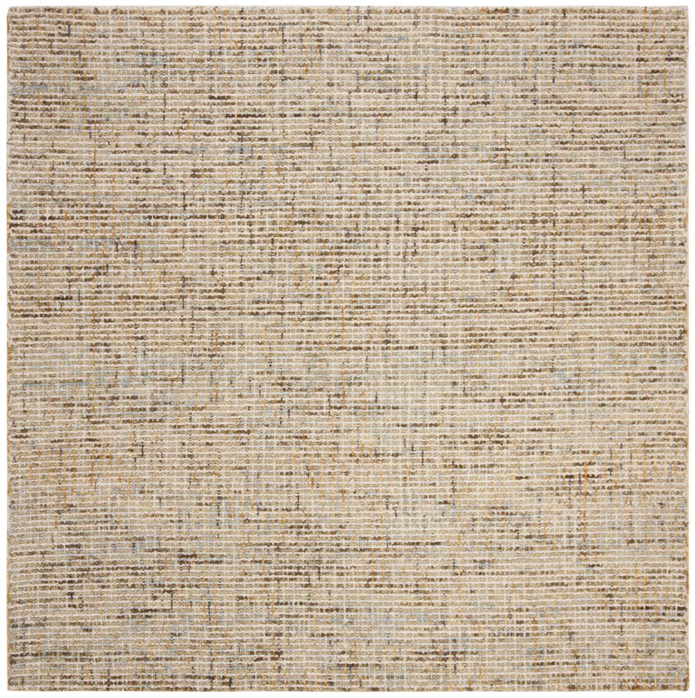 Safavieh ABT468D-6SQ Abstract Canvas 6 x 6 (ft) Tufted Wool Gold/Blue Square Indoor Abstract Farmhouse/Cottage Area rug