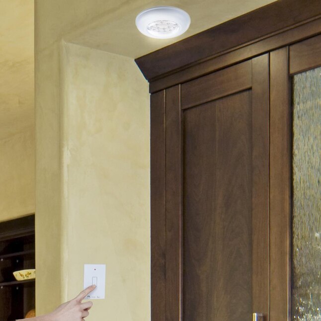 Hastings Home Cordless Ceiling Wall Light With Remote In The Flush Mount Lighting Department At Com - Battery Operated Ceiling Lights No Wiring