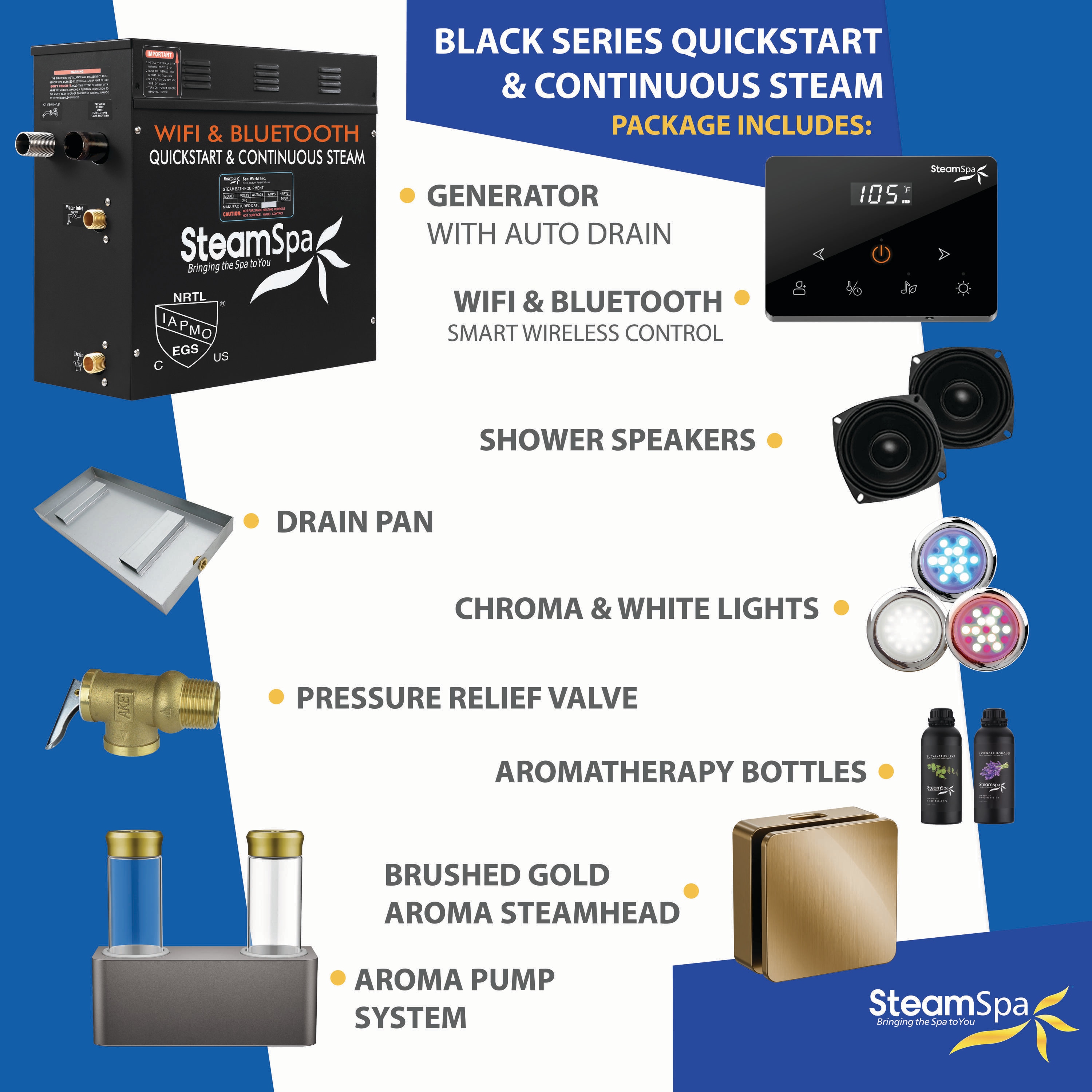 SteamSpa BKWS600GD-ADP Steam-Showers - View #12
