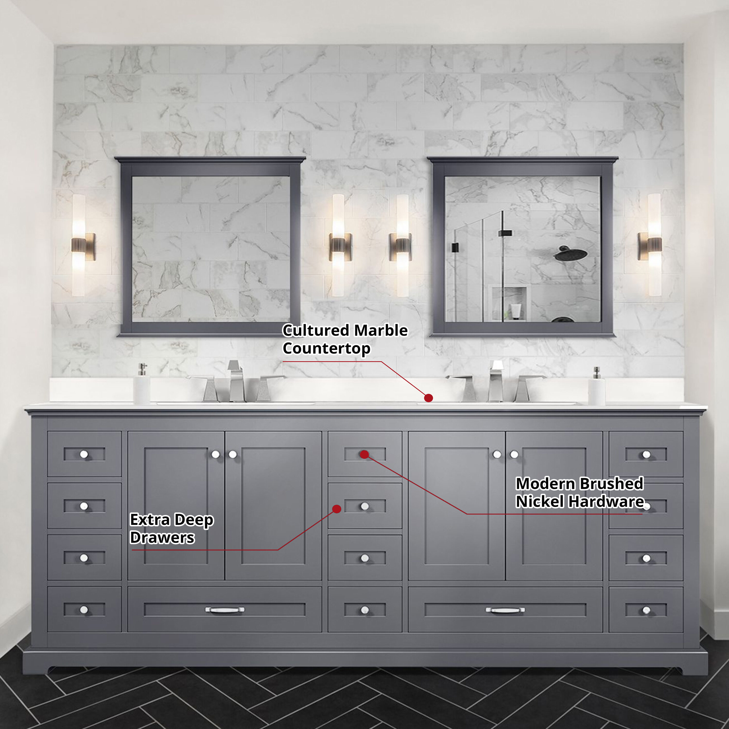 Lexora LVD84DB300 Bath-Vanity-Combo - View #7