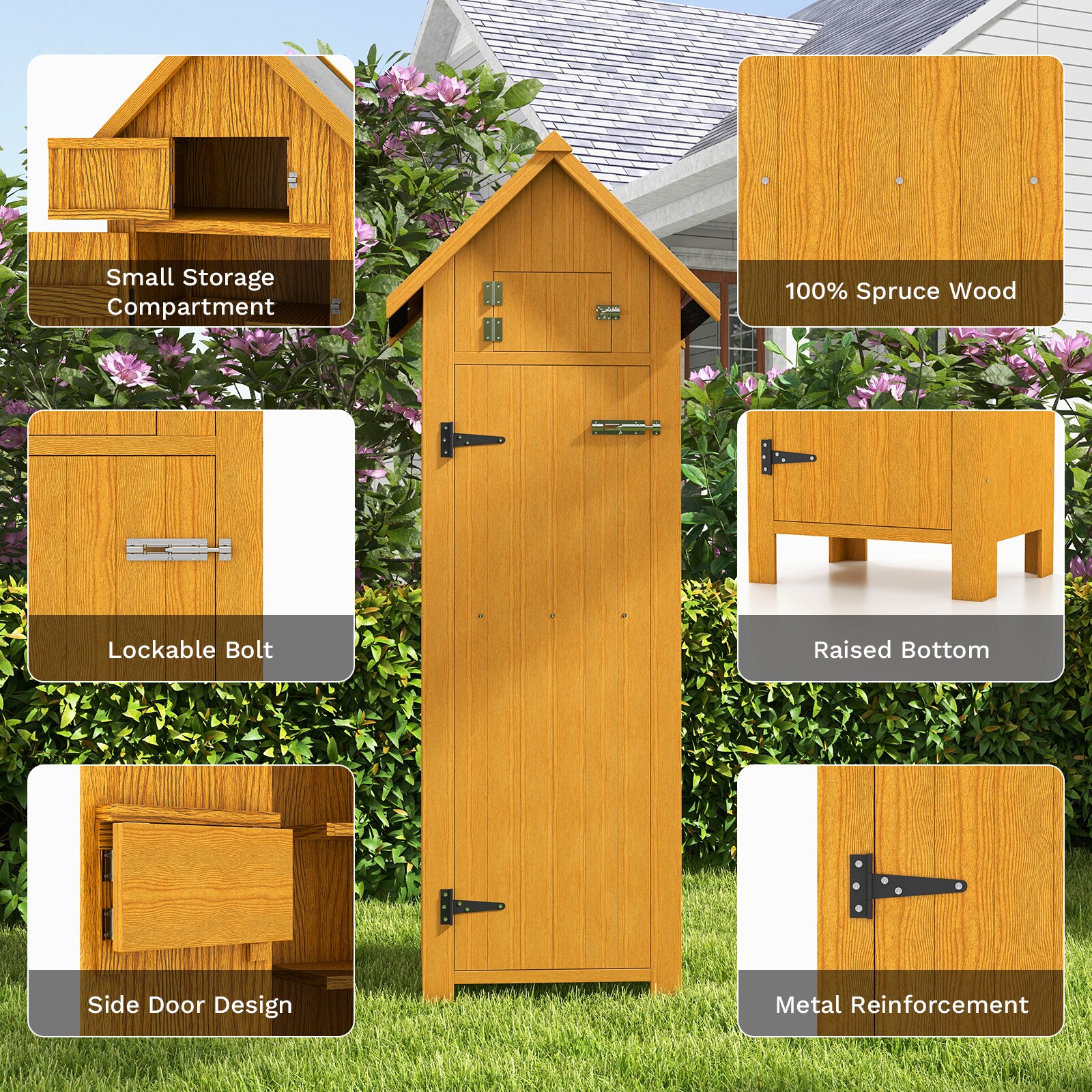 Patiowell WES-PS23-0221-SBG Wood-Storage-Buildings - View #6