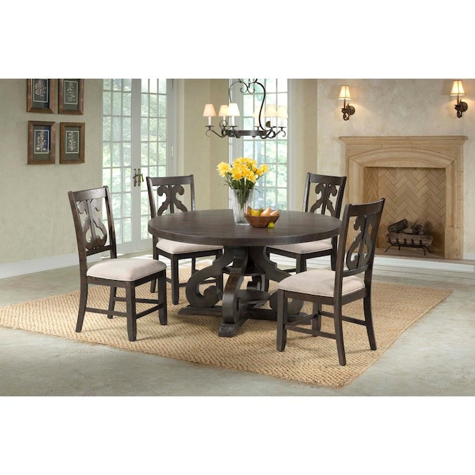 Picket House Furnishings, Round Dining Room Table With Leaf And Chairs