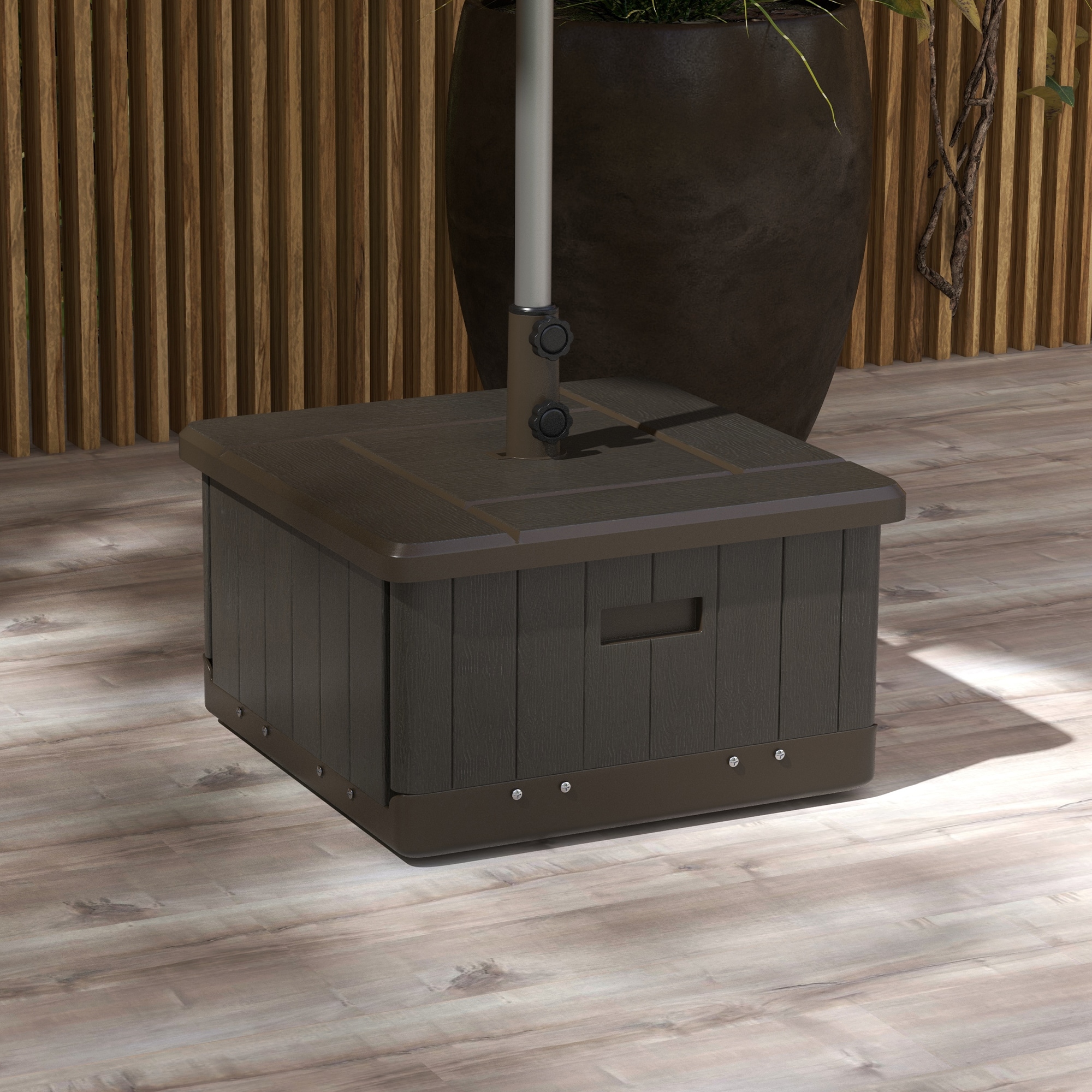 CASAINC WFCA02JM patio umbrella base Brown Patio Umbrella Base