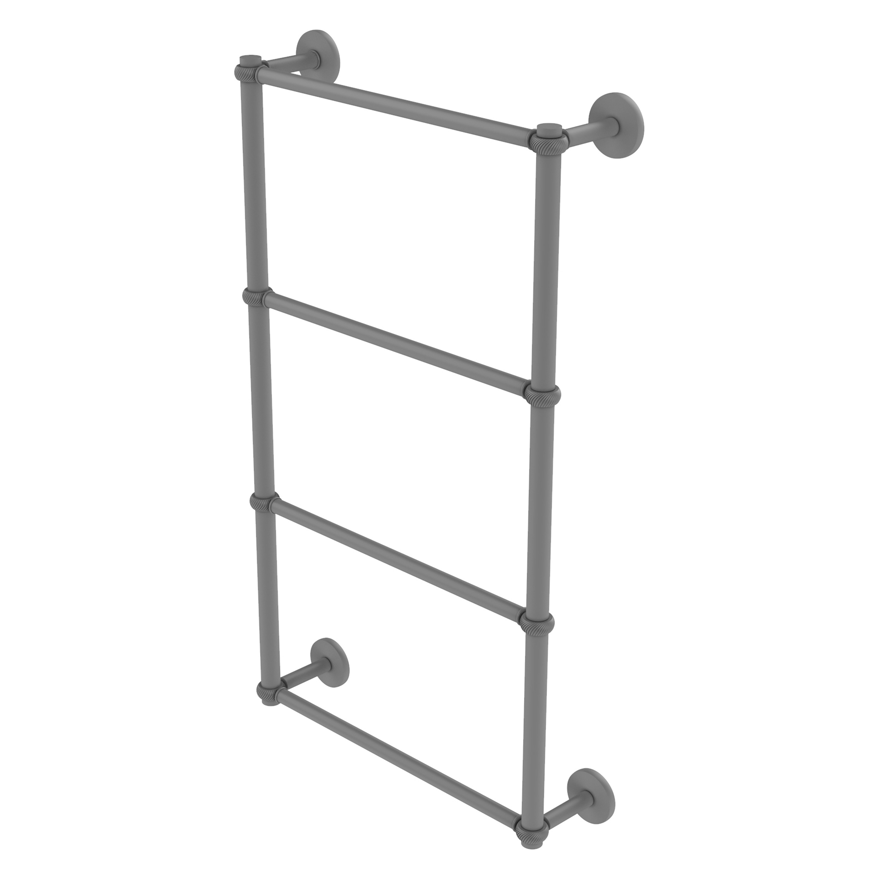 Allied Brass P1000-28T-36-GYM Prestige Skyline 36-in double Matte Gray Wall mount 4-tier Towel Bar