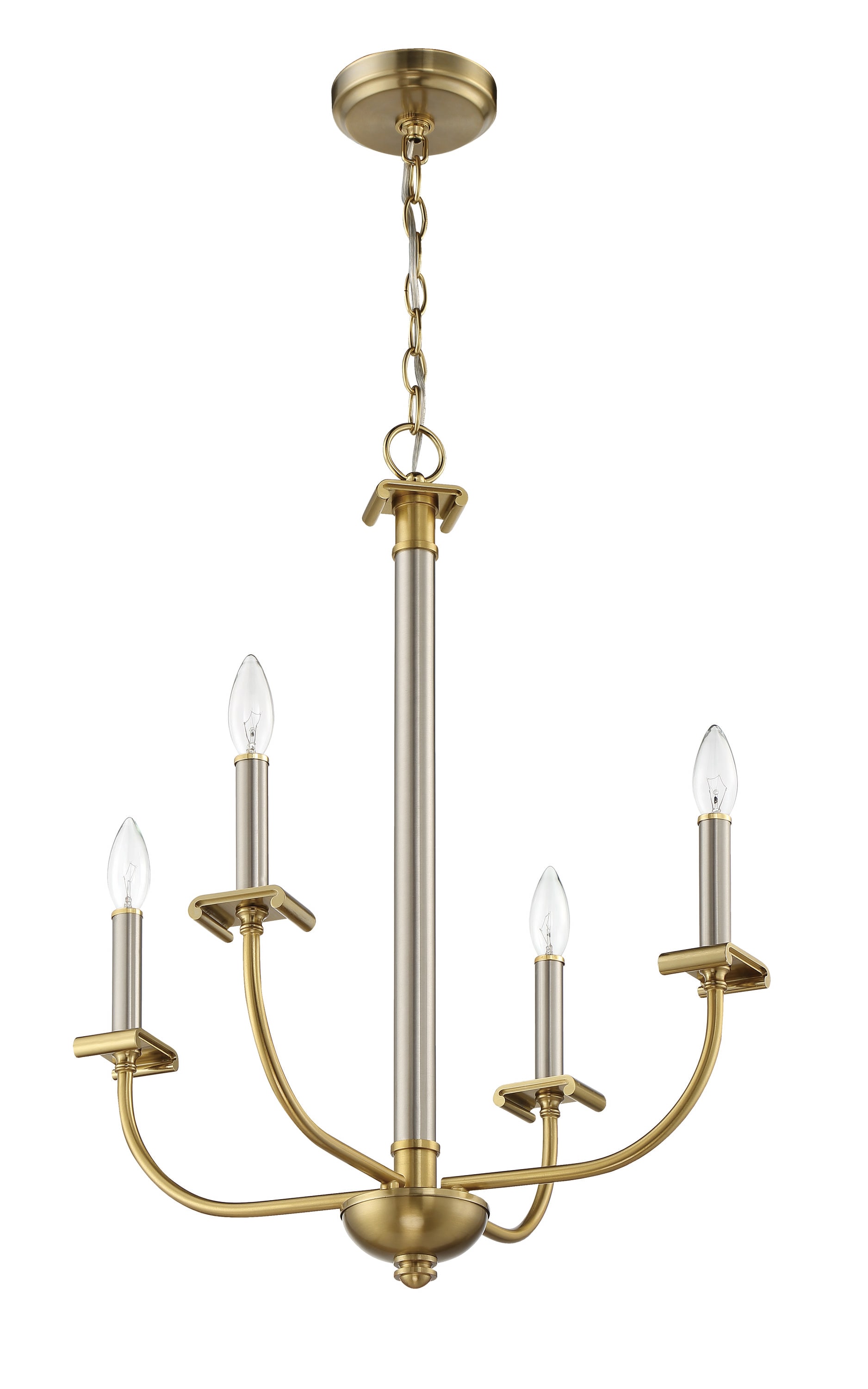 Craftmade Stanza 4-Light Brushed Nickel Modern/Contemporary Chandelier ...