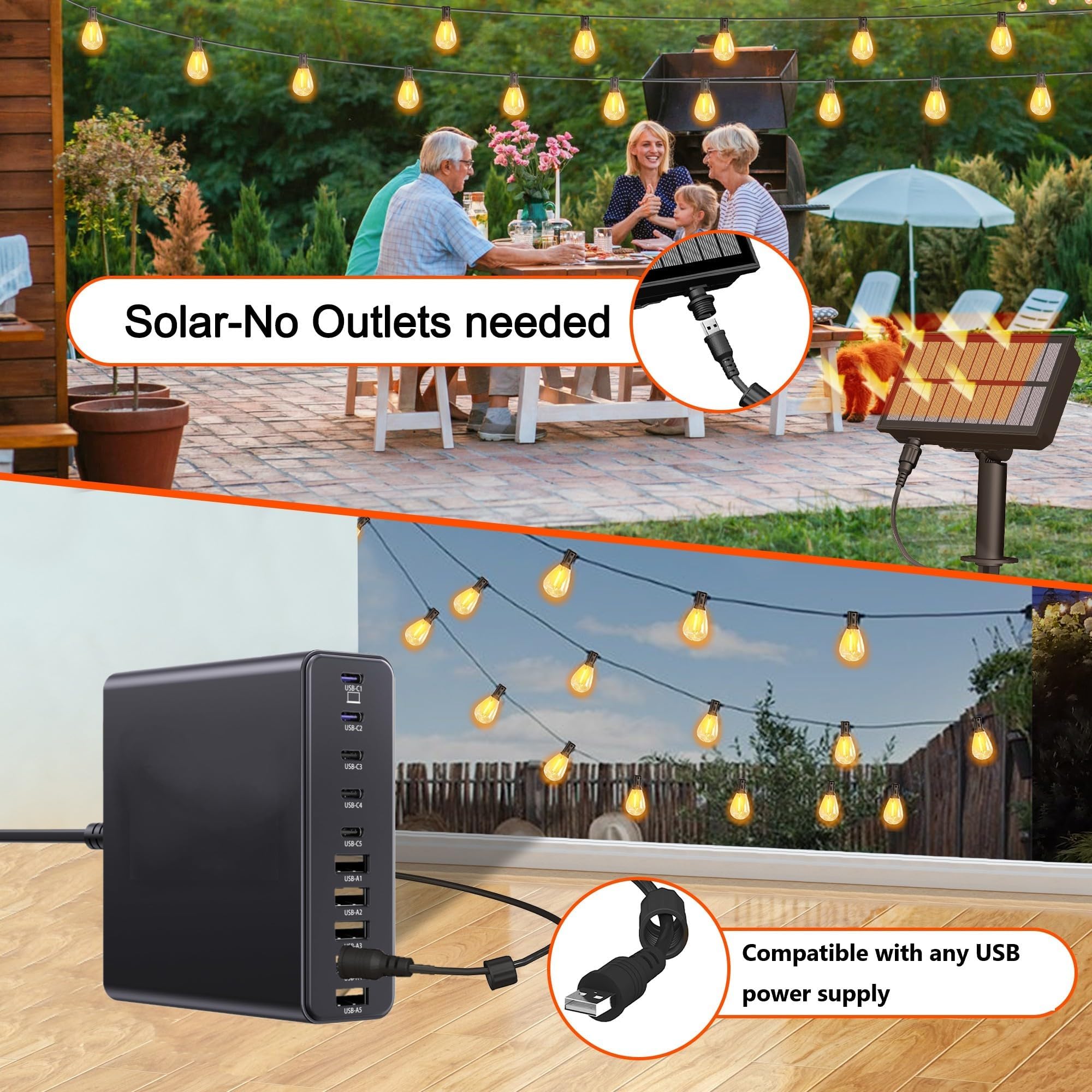 Etokfoks LET0203S43 Patio-String-Lights - View #4