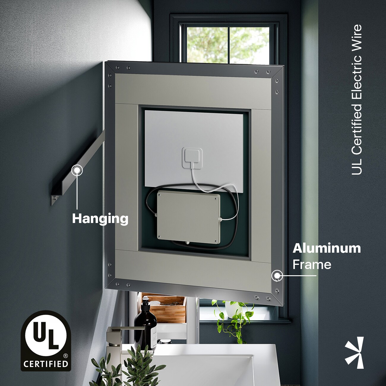 Eviva EVMR550-30X30-LED Framed-Bath-Mirrors - View #6