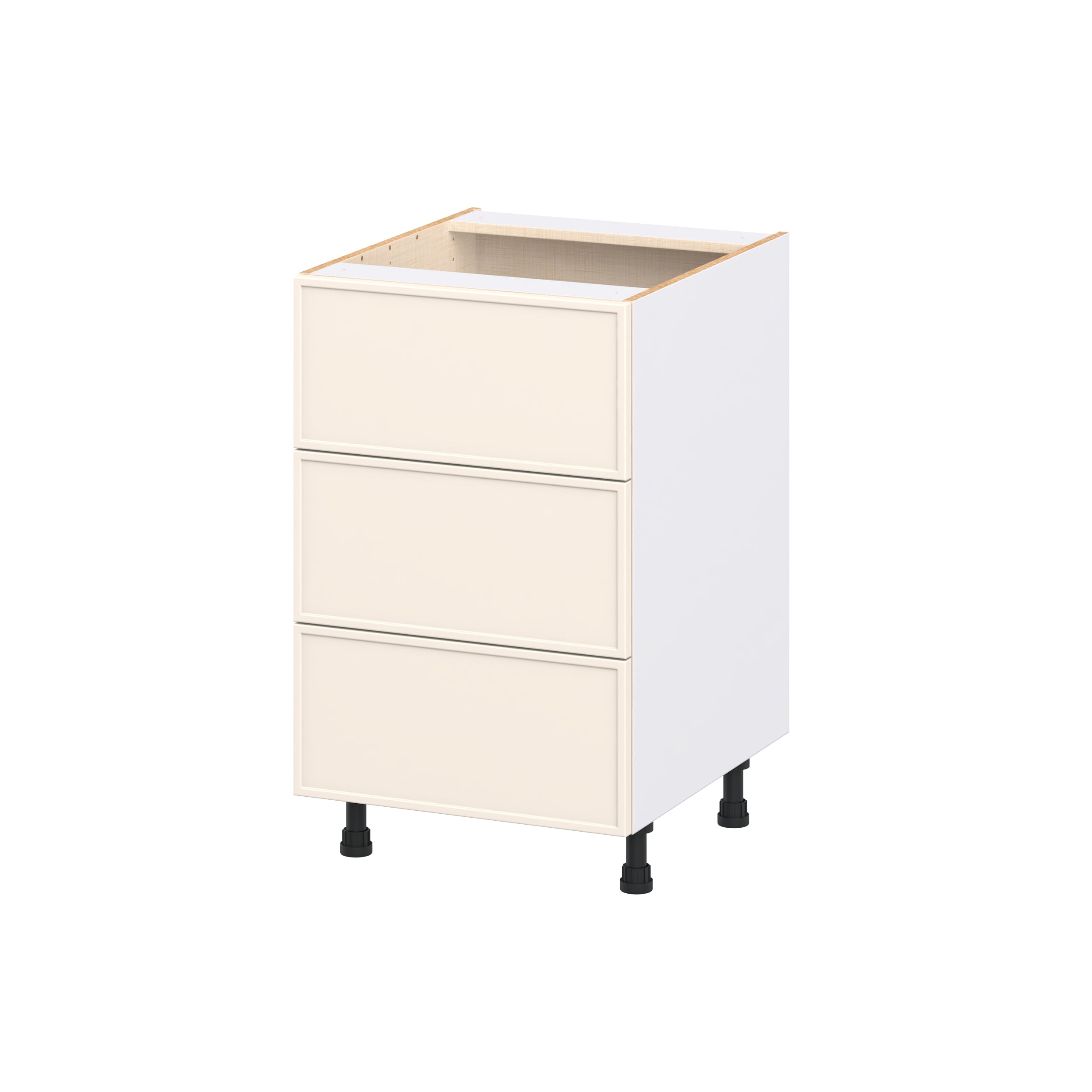 Hugo&Borg DSB3DA21WD-CI Chapel Hill 21-in W x 34.5-in H x 24.66-in D Washed Linen 3 -Drawers Drawer Base Fully assembled Cabinet Flat Panel