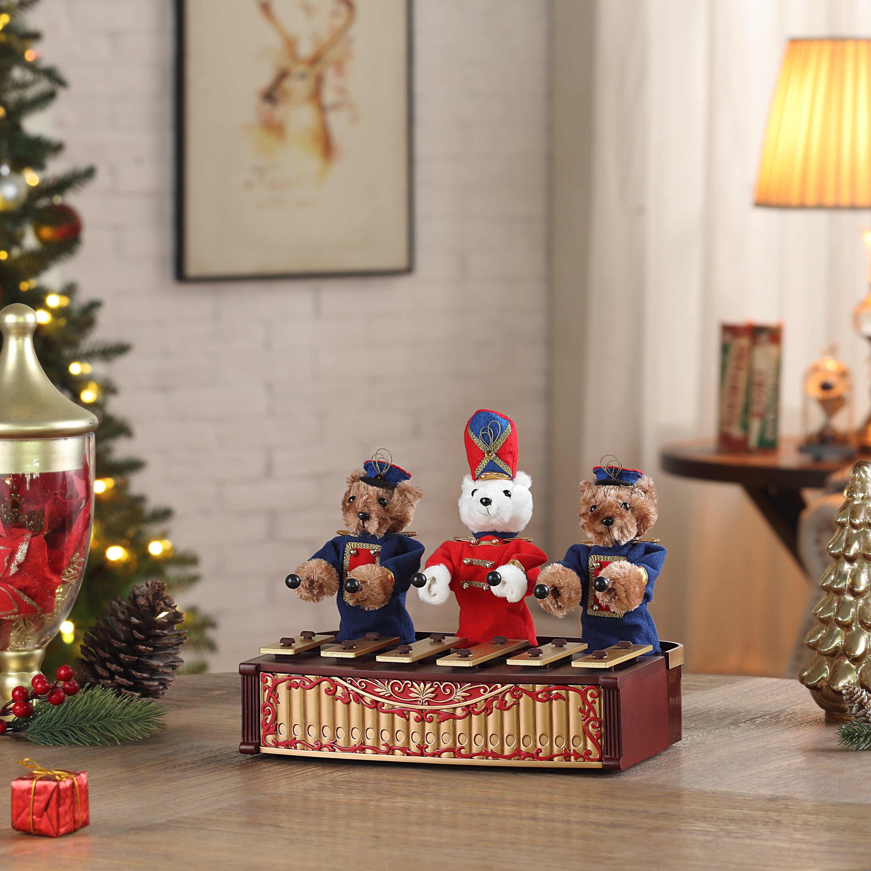 Mr. Christmas 10 in. Animated Bandstand Bears in the Seasonal