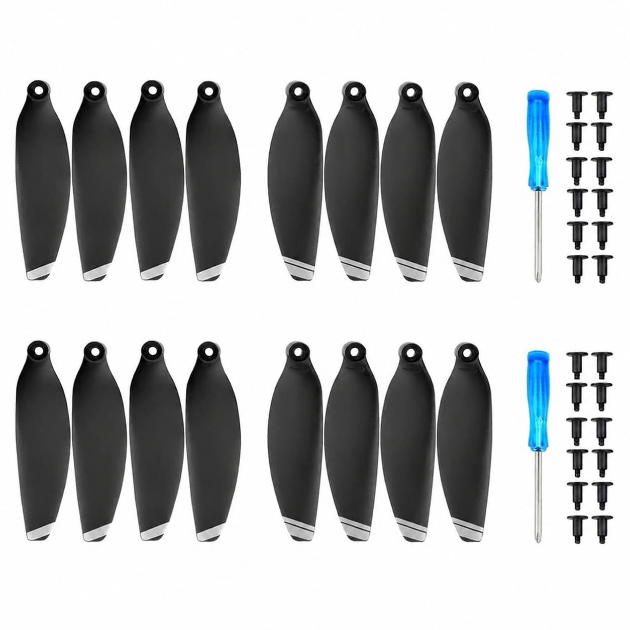 Misopily 16 pcs Propeller Accessories Compatible with Mini Drone Quick Release Low Noise Blades Durable Balanced Design for Stable Flight #LMS0529M074