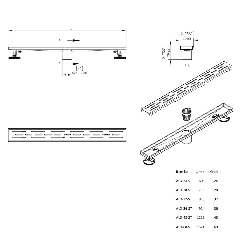 eModernDecor TZLD-32-ST Drains-Flanges - View #9