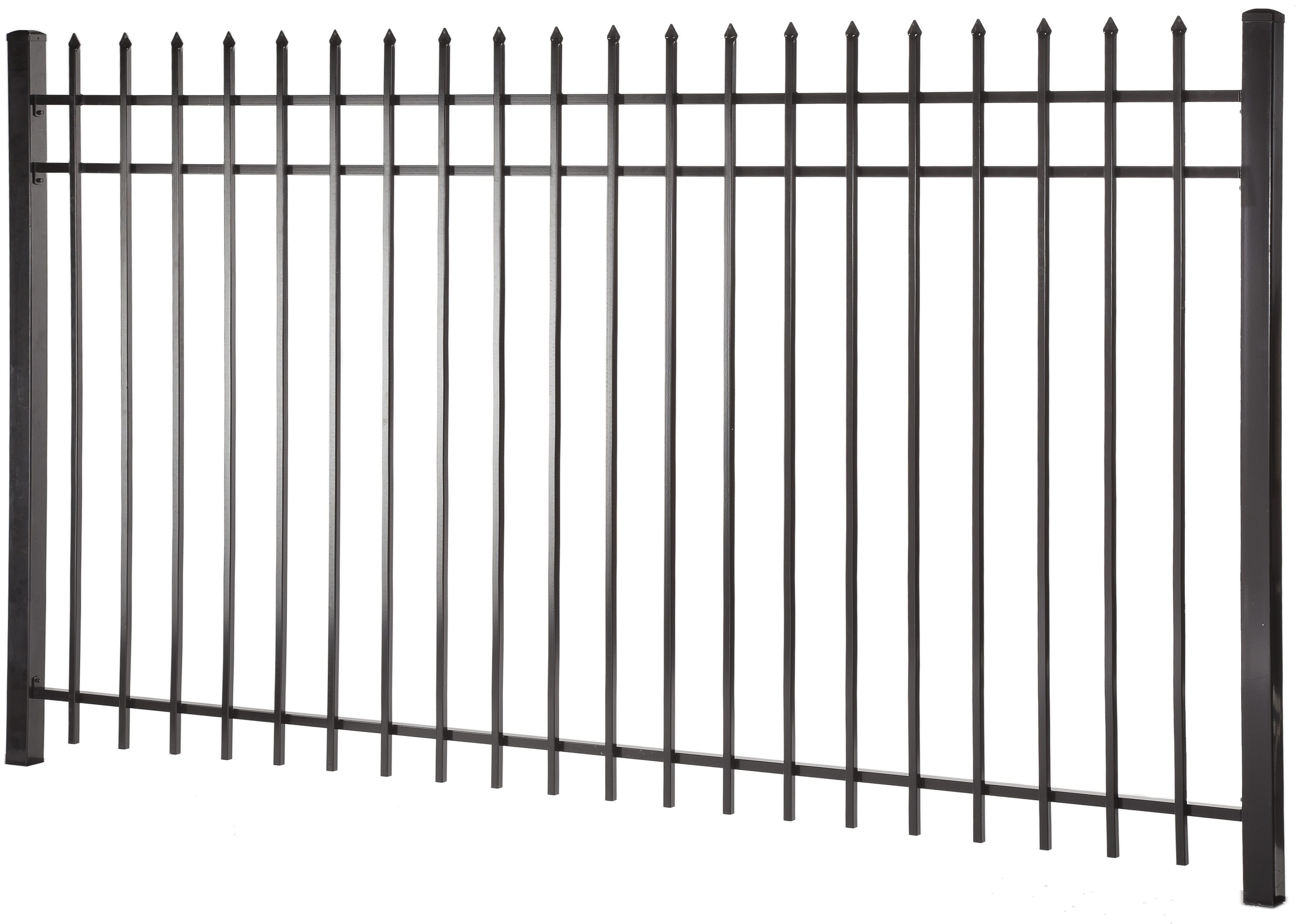 Lafayette 5-ft H x 8-ft W Black Steel Decorative Fence Panel