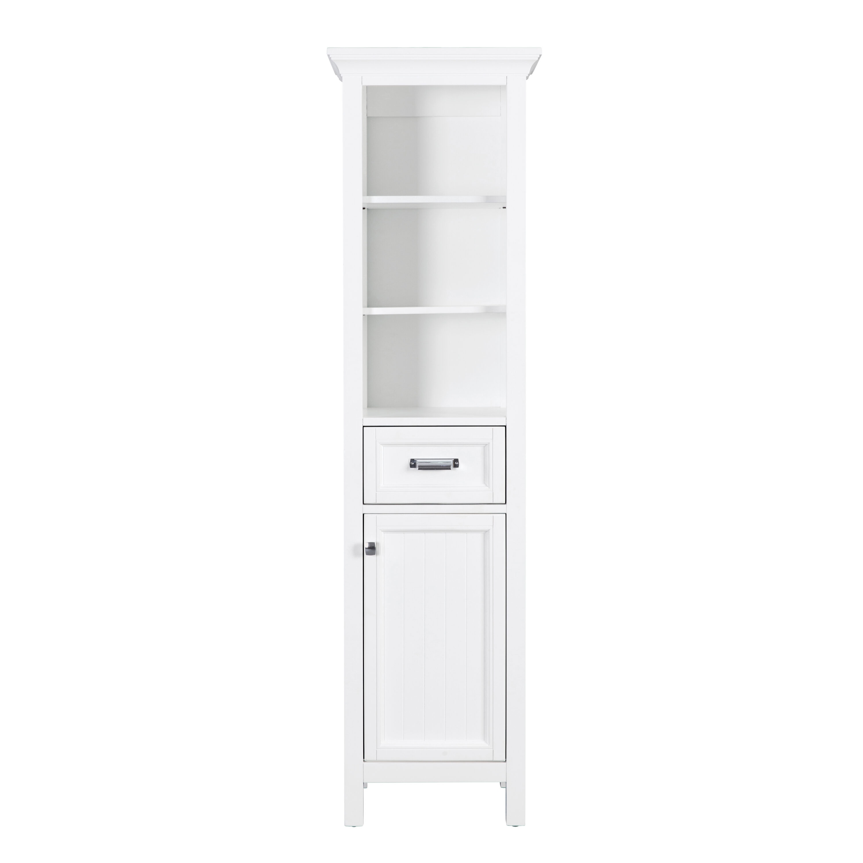 CRAFT + MAIN Brantley 21-in x 72-in x 15-in White Wood Freestanding ...