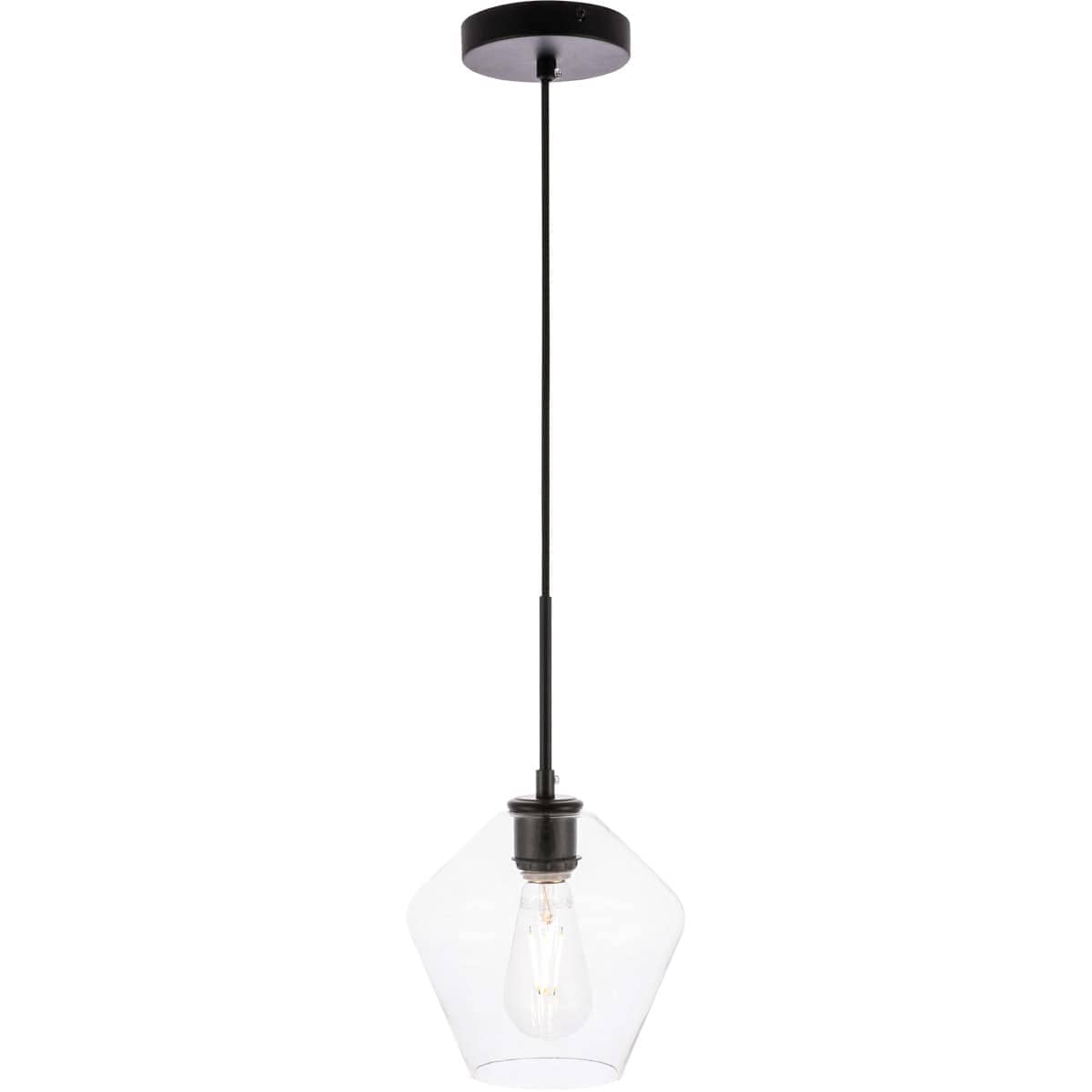 Decovio  12743-B1 Rochester 1 Light 79 inch Black Pendant Ceiling Light
