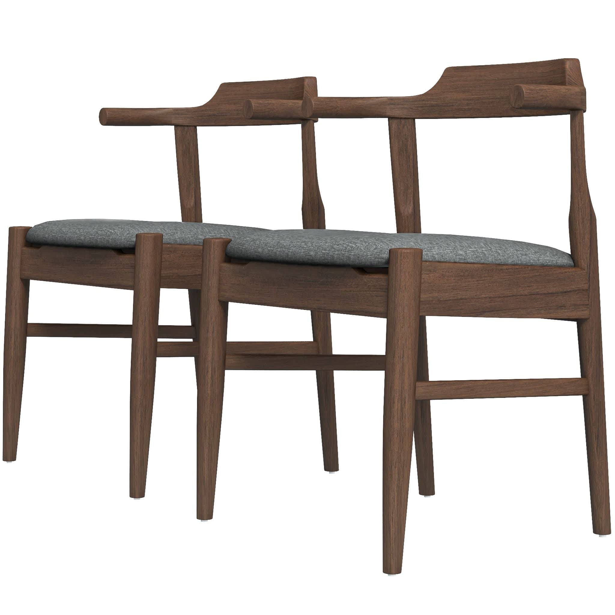 Vynxaria LEXY0809-DJKC-CY151 Grey Dining Chairs  Set of 2 for Versatile Style