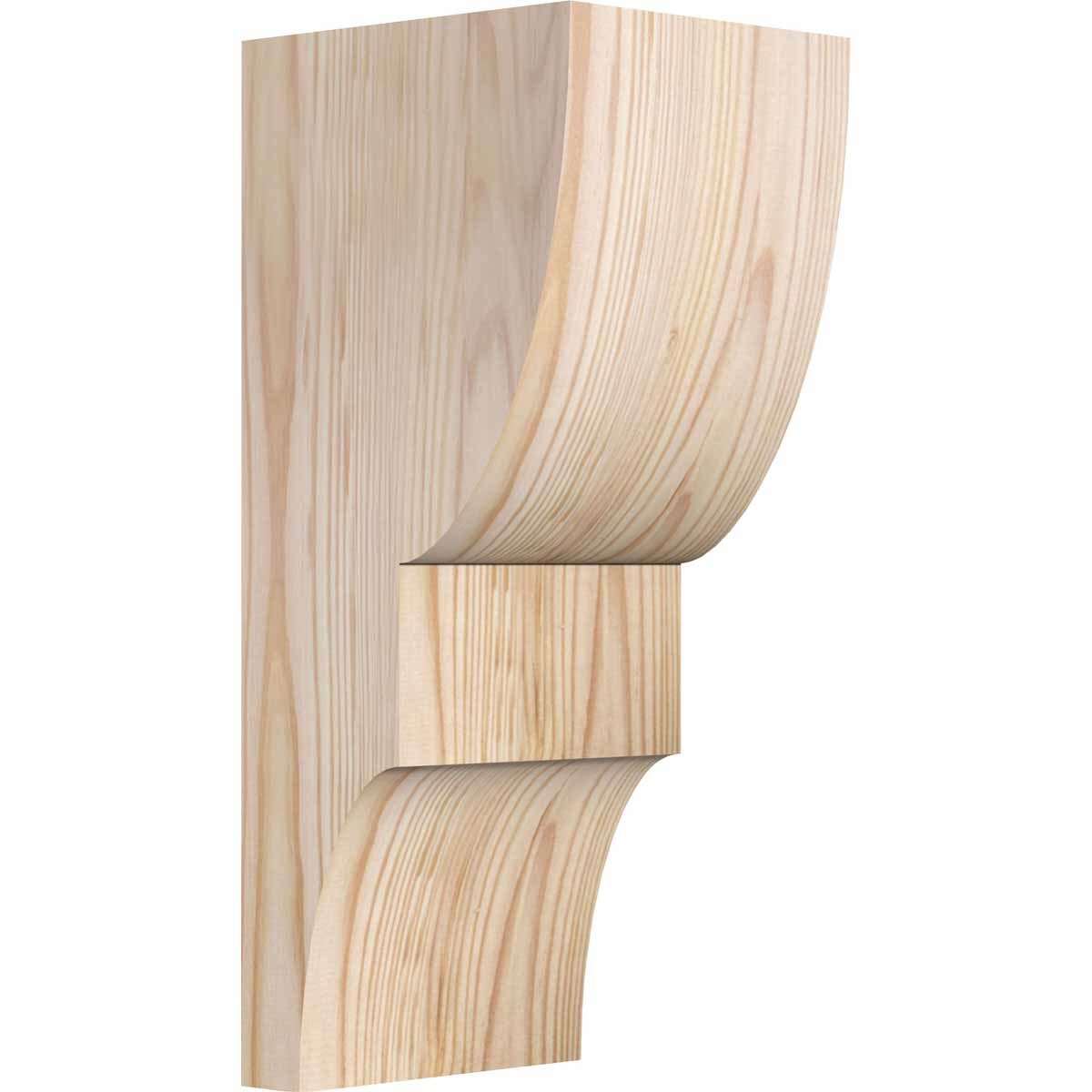 Ekena Millwork COR06X06X14RID00SDF 5.5-in x 6-in x 14-in Ridgewood Unfinished Douglas fir Wood Paintable/Stainable Corbel