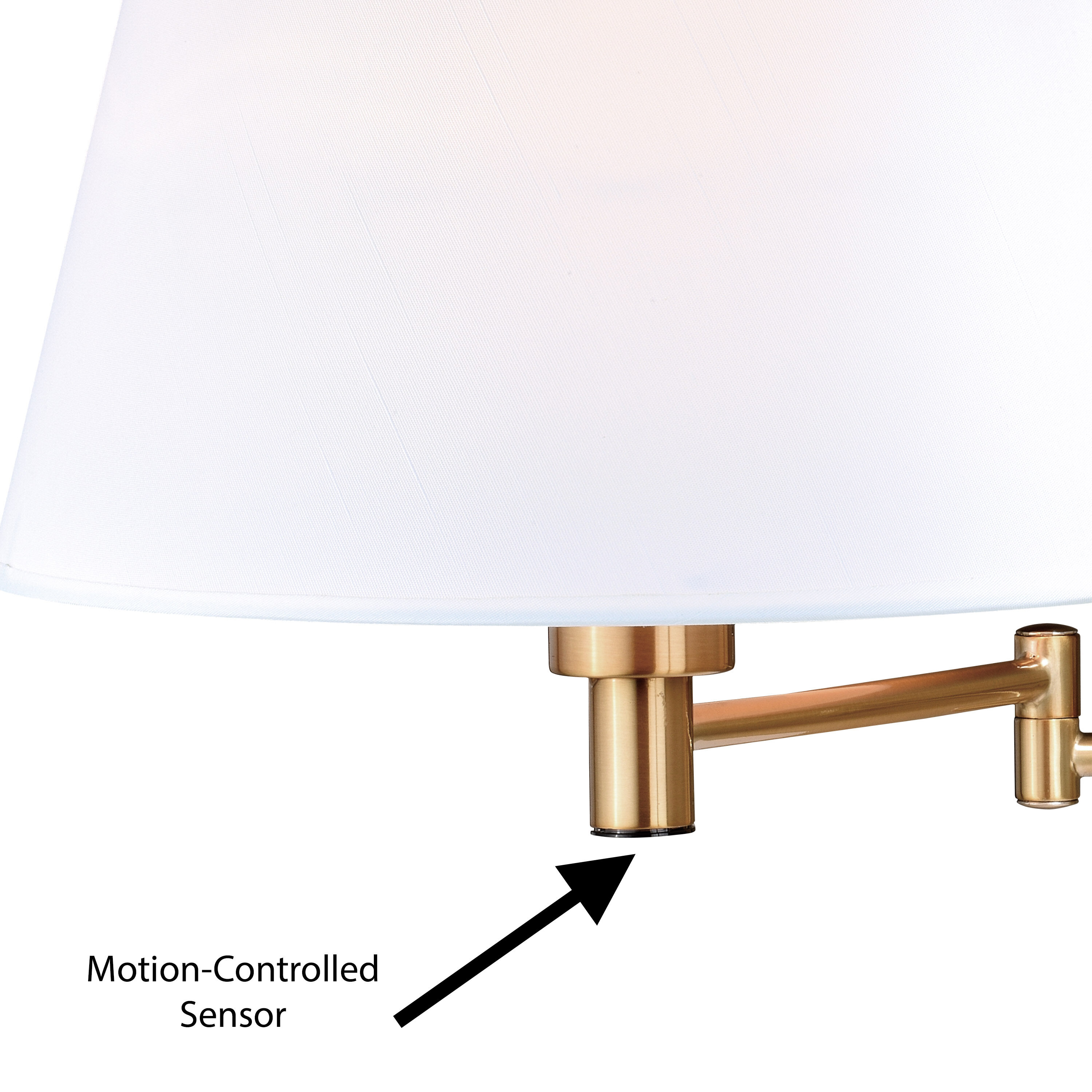 Chapeau Traditional Swing Arm Wall Light in Natural Brass