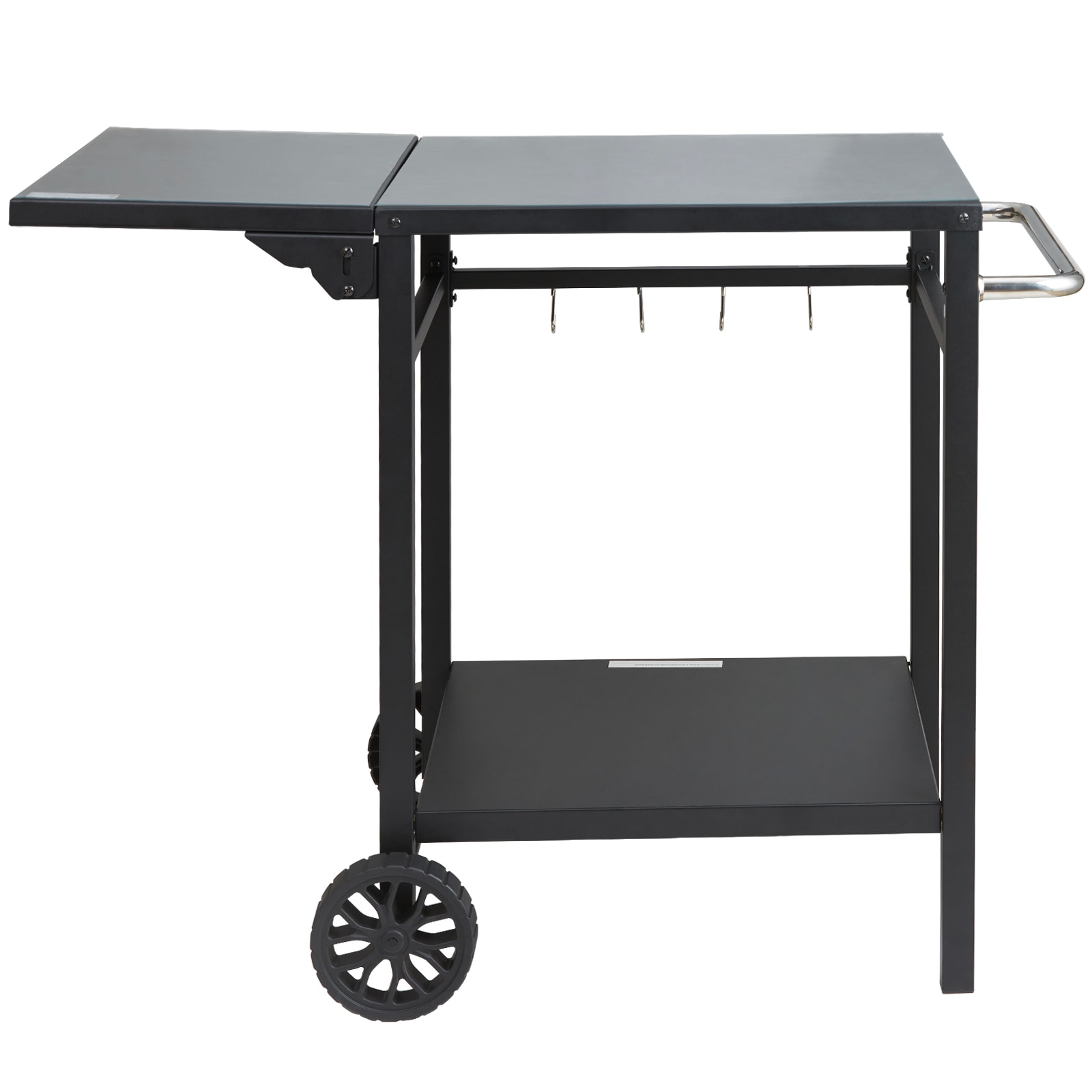 SVOPES SVOPESJSHWBCT02512V0 Outdoor Grill Dining Cart Black Steel Folding Grill cart