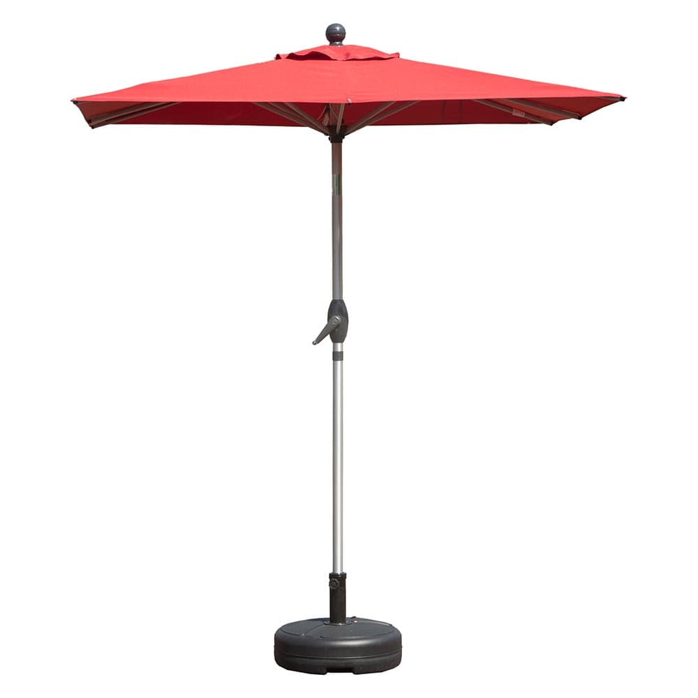 JUJABU ZJPATUMBRELLA-2 Red 4x6in Rectangle Patio Umbrella with Crank Lift and Tilt Function Base not included