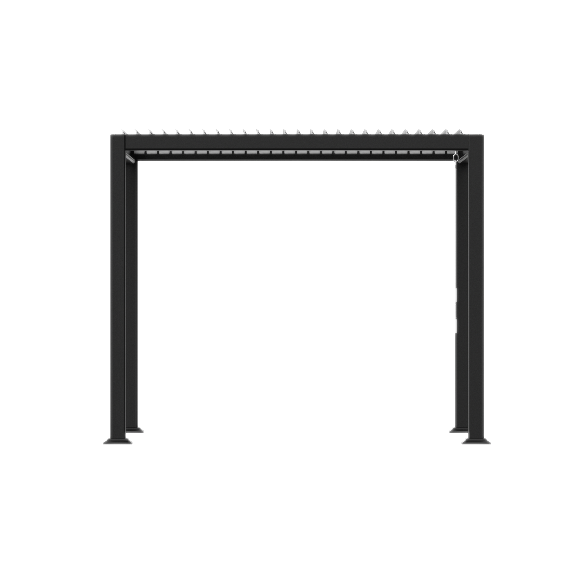 10-foot aluminum frame louvered flip-top pergola Black Pergolas ...