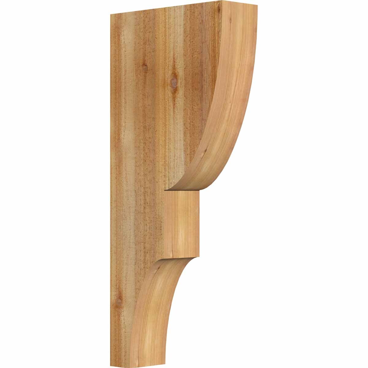 Ekena Millwork COR04X12X28RID00RWR 4-in x 12-in x 28-in Ridgewood Unfinished Western red cedar Wood Paintable/Stainable Corbel