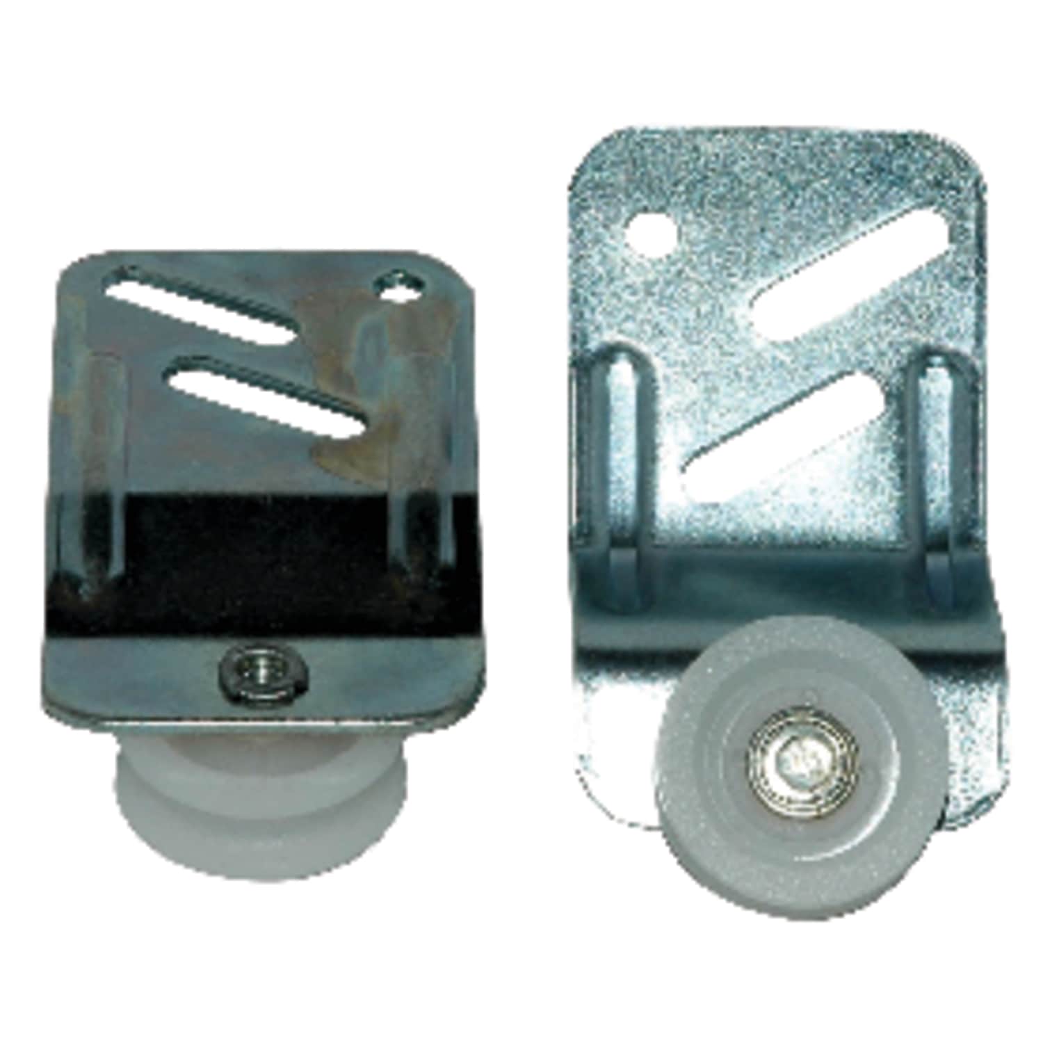 Barton Kramer  7/8 in. D X 3 in. L Mill Silver Steel By Pass Door Hardware Set 2 pk