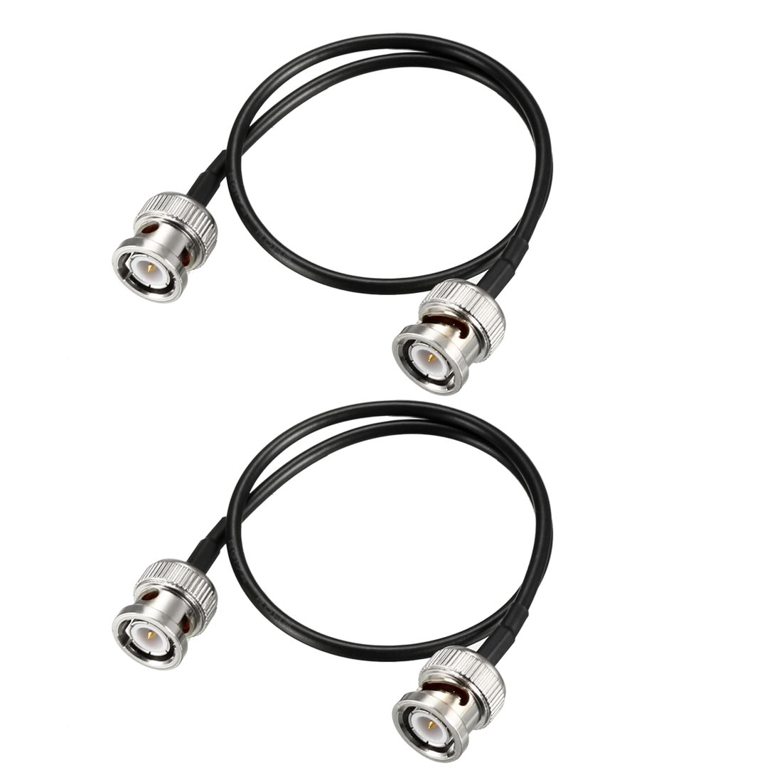 Unique Bargains BNC Male to Male Coaxial Jumper Cable 50 ohm 20 Inch RG174 for Video Signals CCTV Camera 2pcs