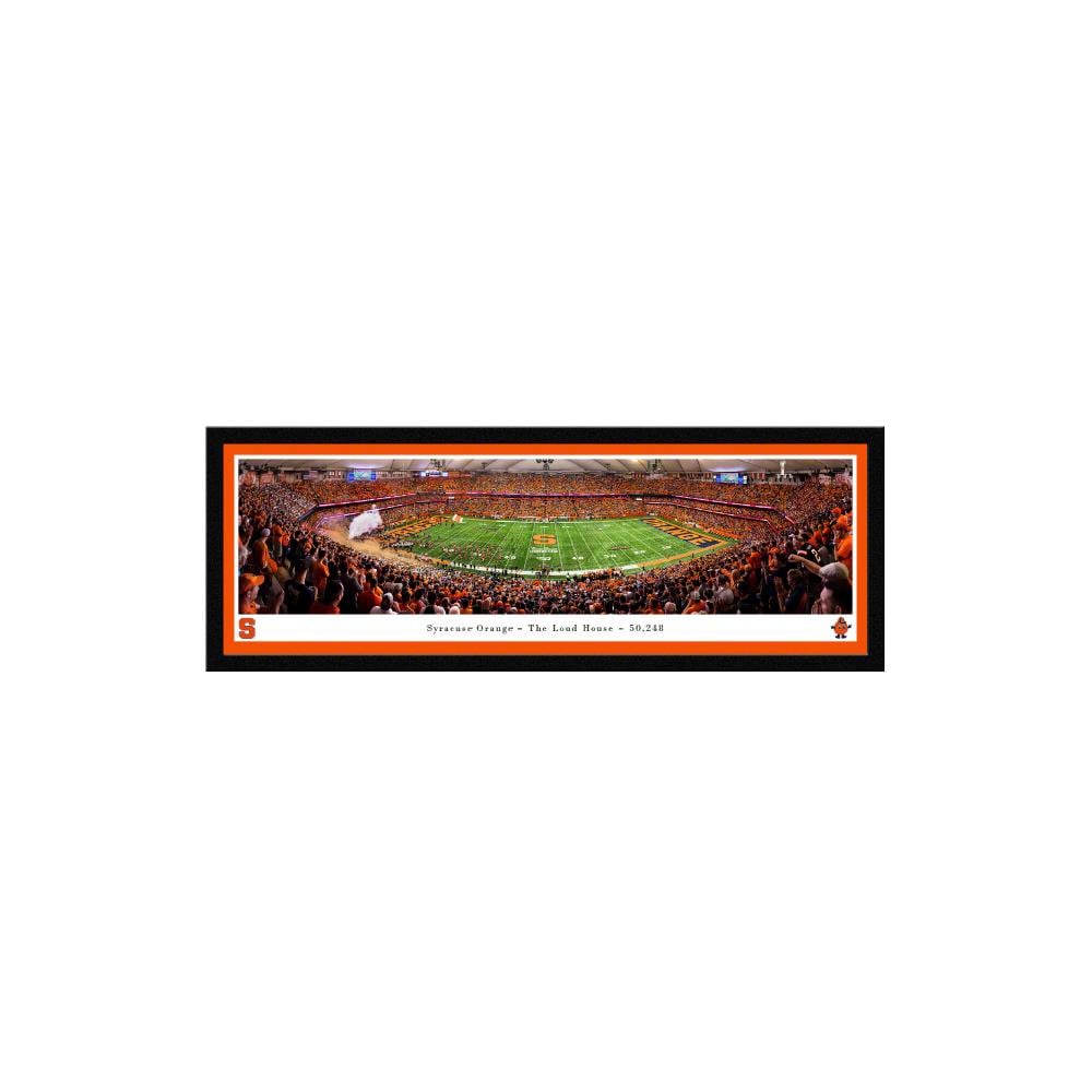 Blakeway Panoramas SYRU4M Syracuse Orange James Blakeway Black Metal Framed 15.5-in H x 42-in W Sports Paper Print