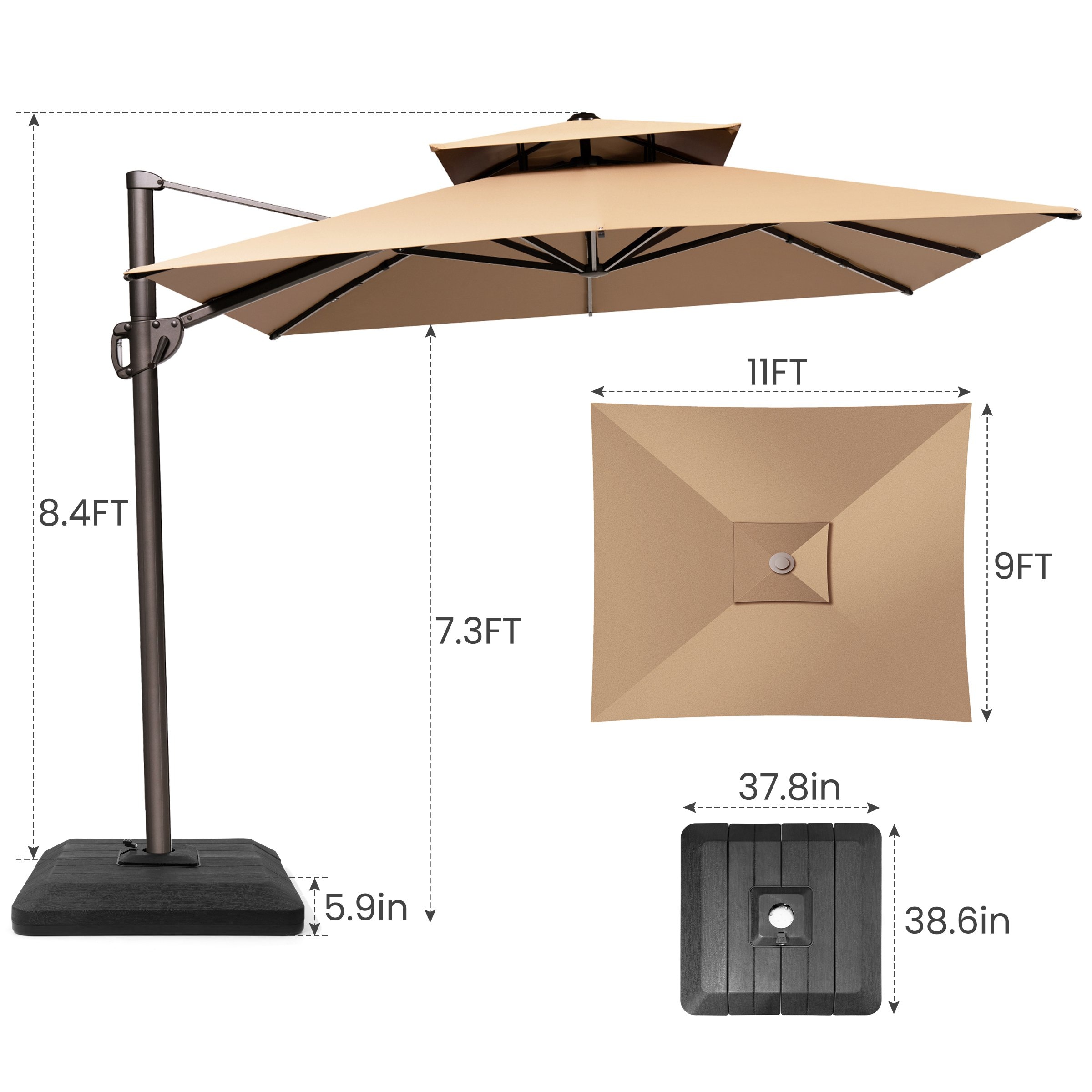 Crestlive Products CL-PU048TAN Umbrellas-2 - View #3