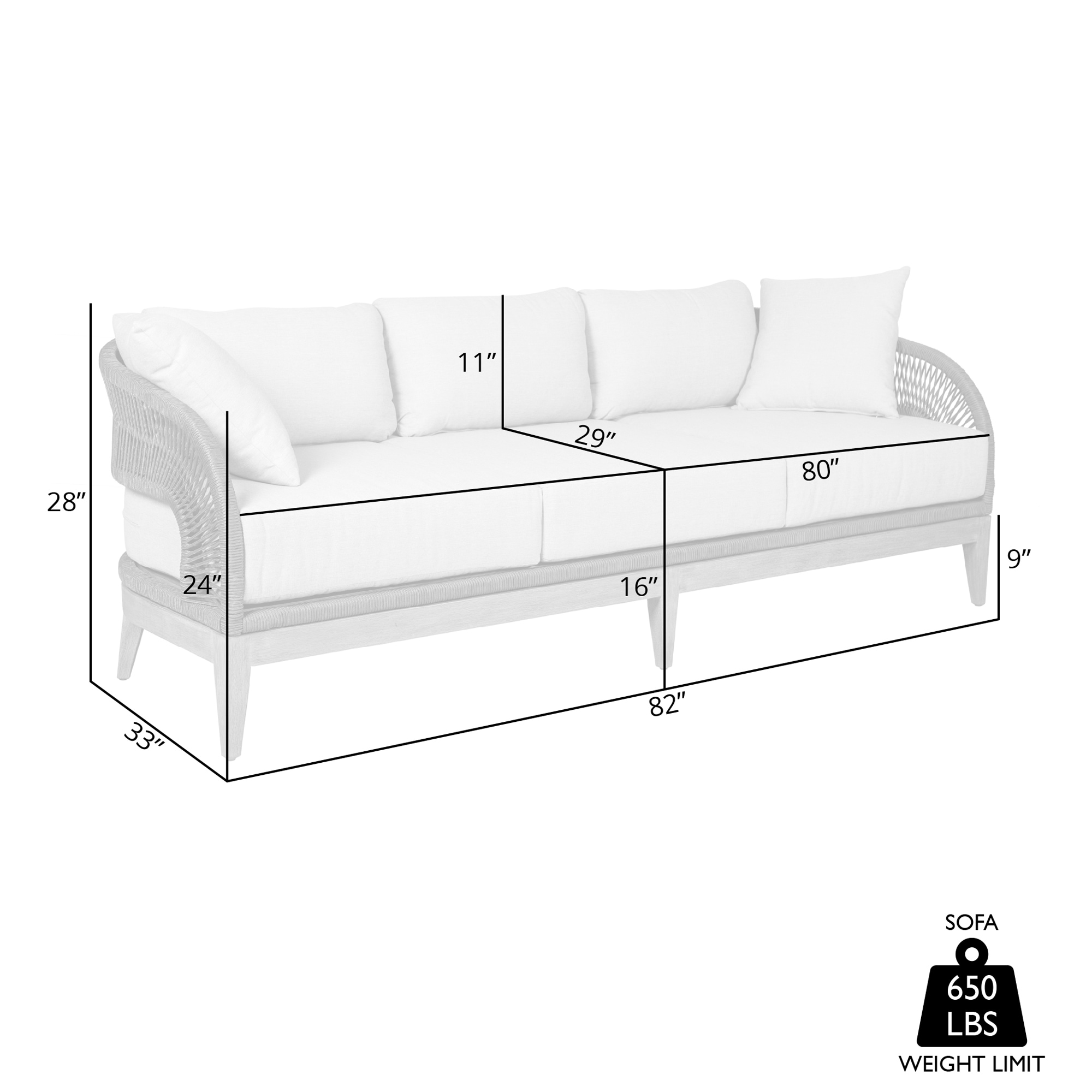 Armen Living LCORSOEUCTP Patio-Sofas-Daybeds - View #7
