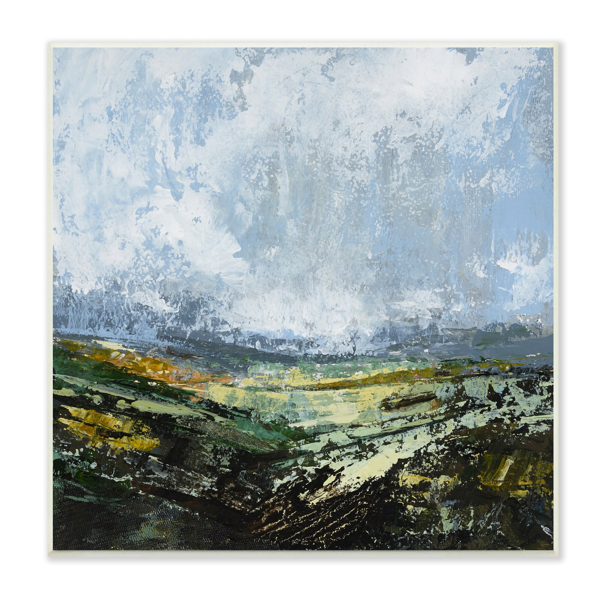 Stupell Industries AF-300-WD-12X12 Dark Abstract Forest Murky Hills Blue Sky Emma Tweedie 12-in H x 12-in W Abstract Print
