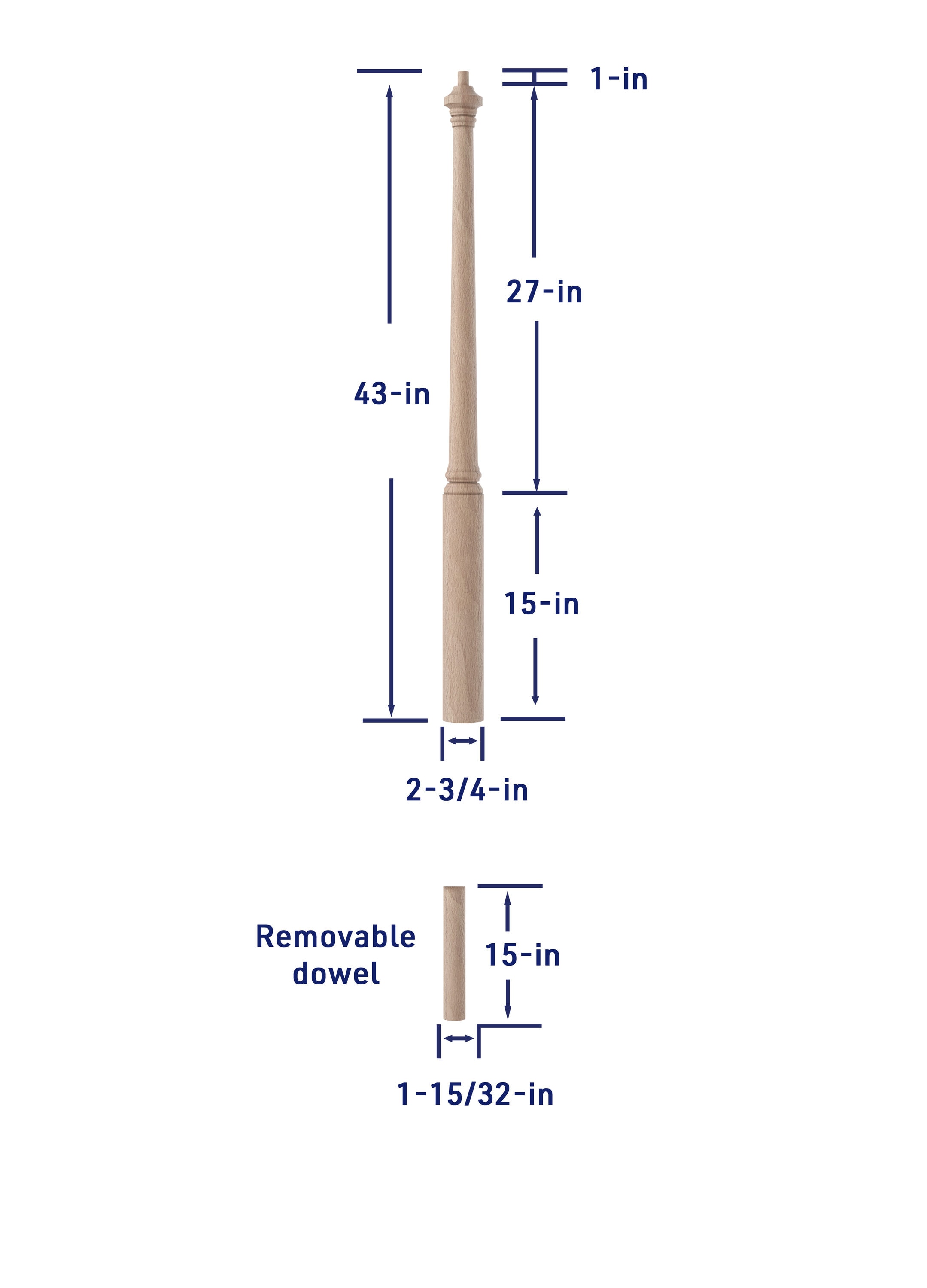 Crown Heritage 4434060 Interior-Stairpart-Newel-Posts - View #3