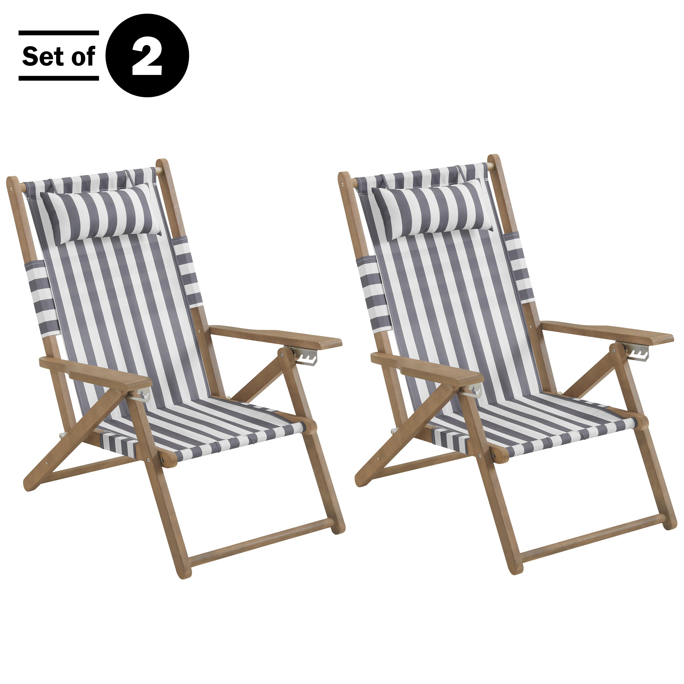 Lavish Home 80-OUTD-FLDBCH-4-2 Beach-Camping-Chairs - View #3